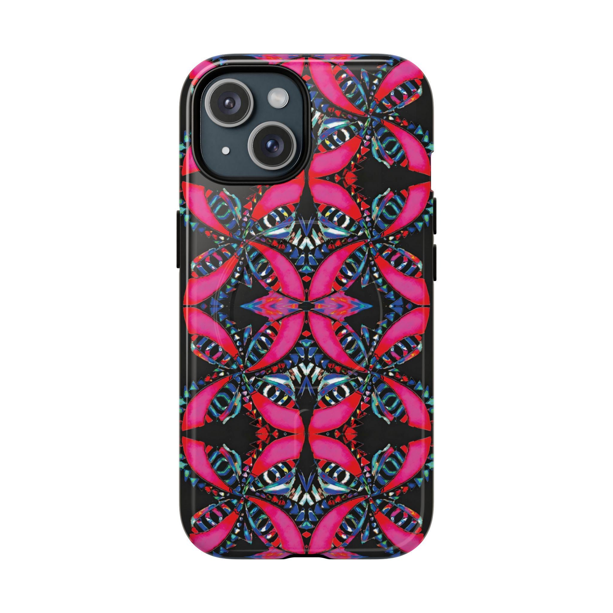 Pink on Black iPhone Magnetic Case - Walt Smith Fiji Ocean Art - Supports ADE Reef Restoration