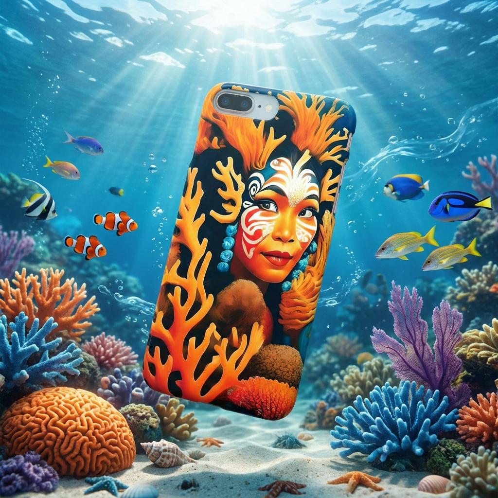 Aqua Beauty iPhone Snap Case - Walt Smith Fiji Ocean Art - Supports ADE Reef Restoration