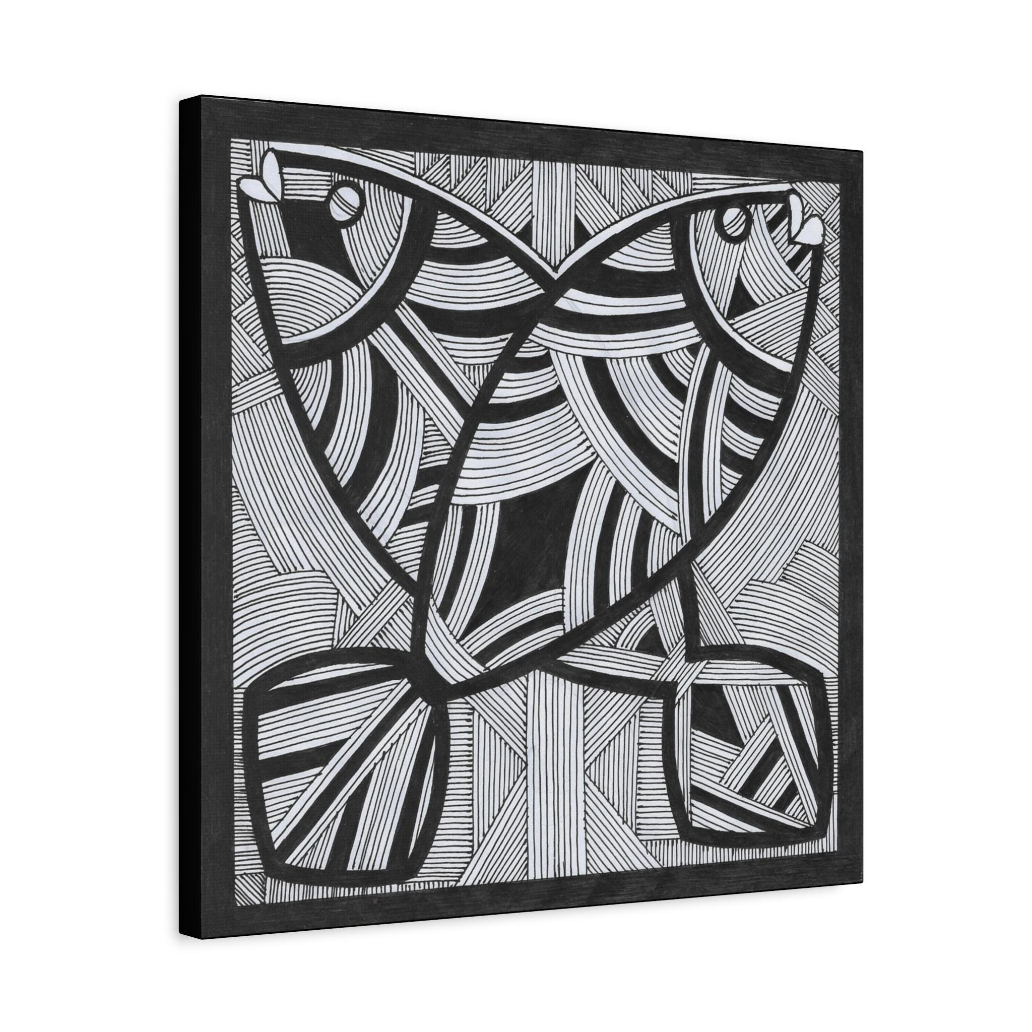 Two Fish B Canvas Wall Art