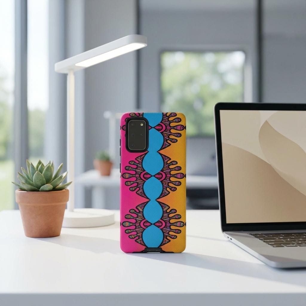 Abstract Urchin Color Android Tough Case - Walt Smith Fiji Ocean Art - Supports ADE Reef Restoration