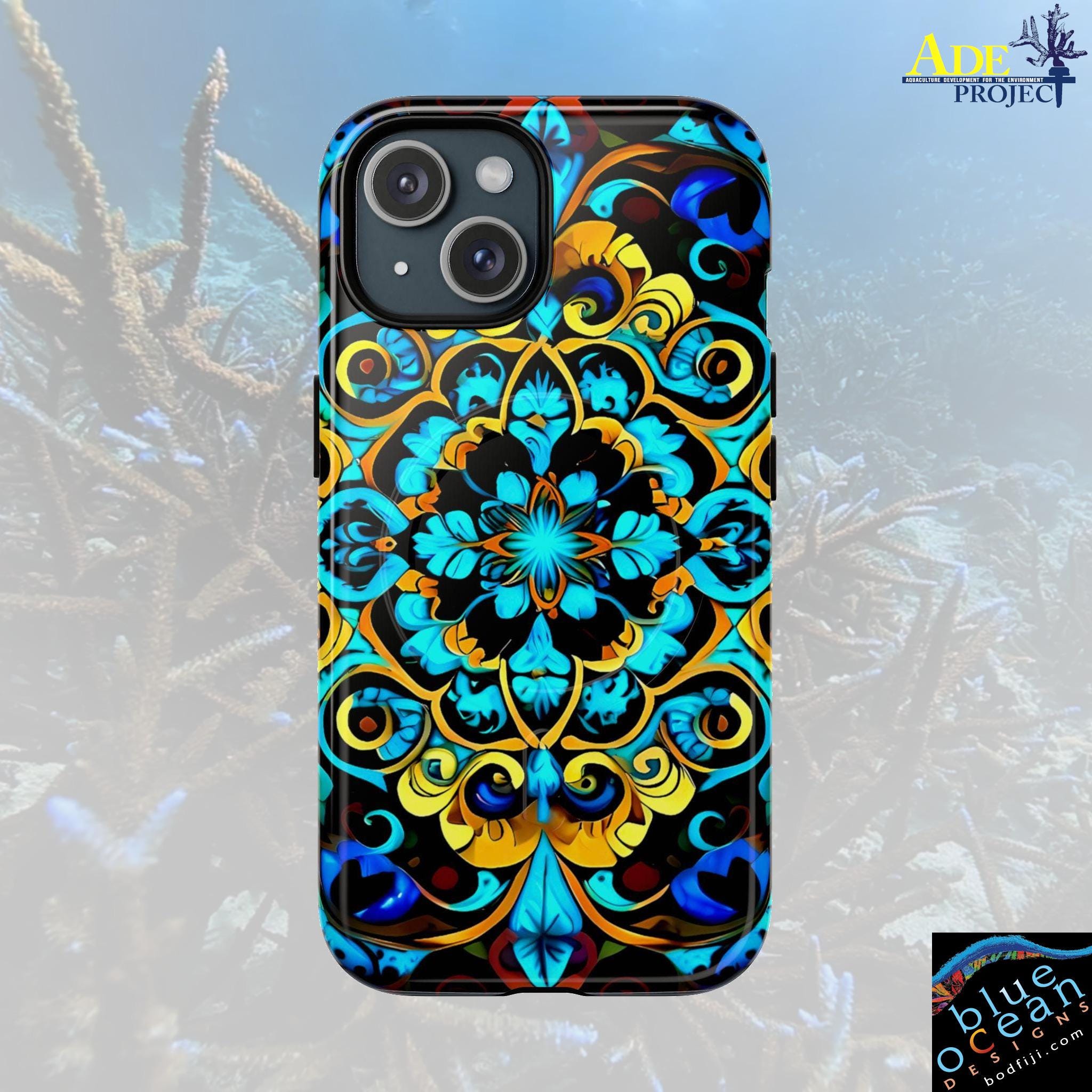 Poker Play iPhone Magnetic Case - Walt Smith Fiji Ocean Art - Supports ADE Reef Restoration