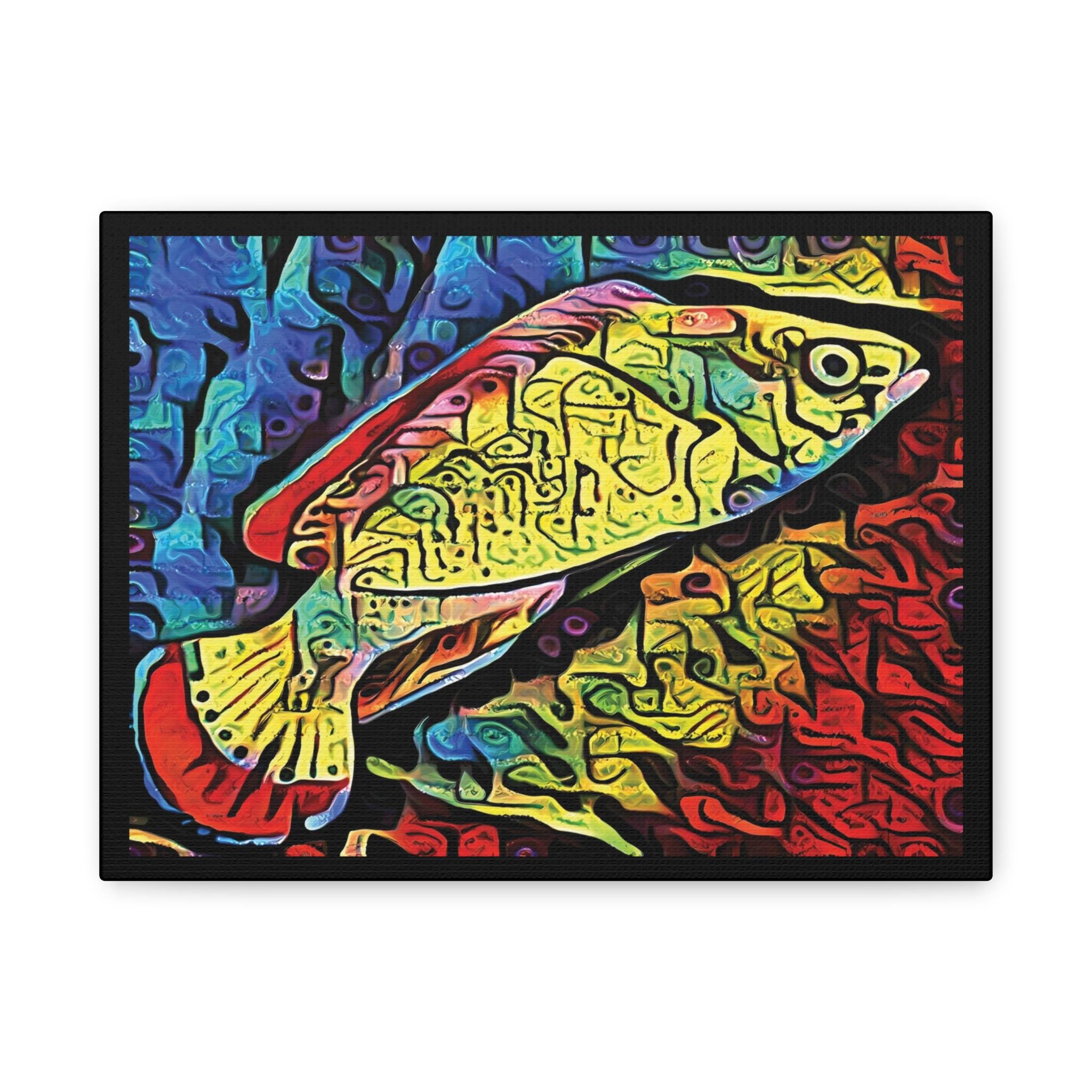 Red Margin Left Canvas Wall Art