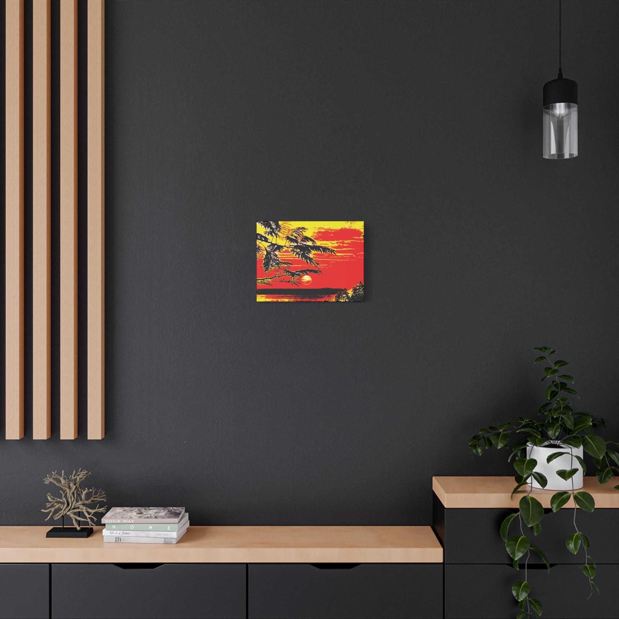 Red Night Canvas Wall Art