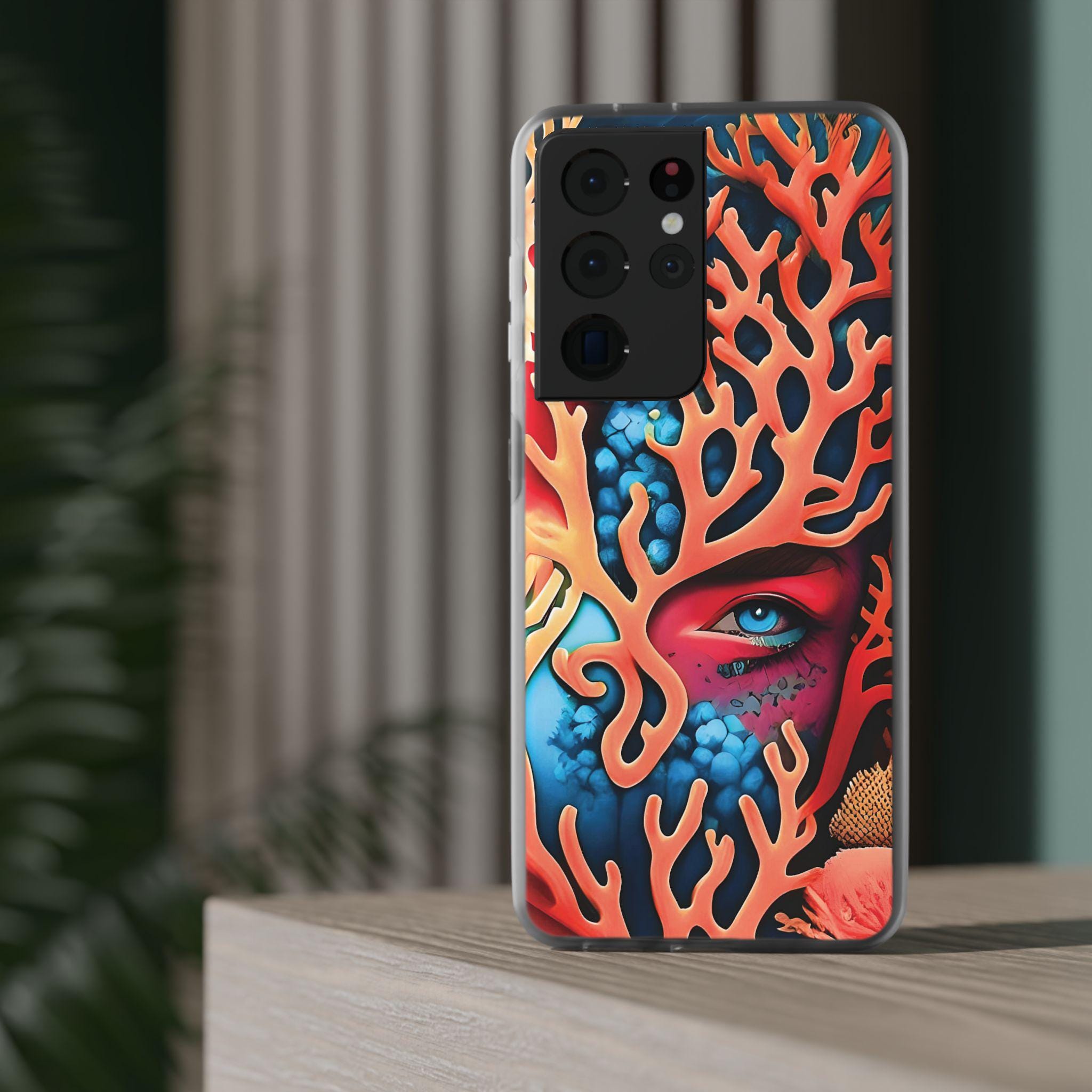 Hidden Reef Android Flexi Case - Walt Smith Fiji Ocean Art - Supports ADE Reef Restoration