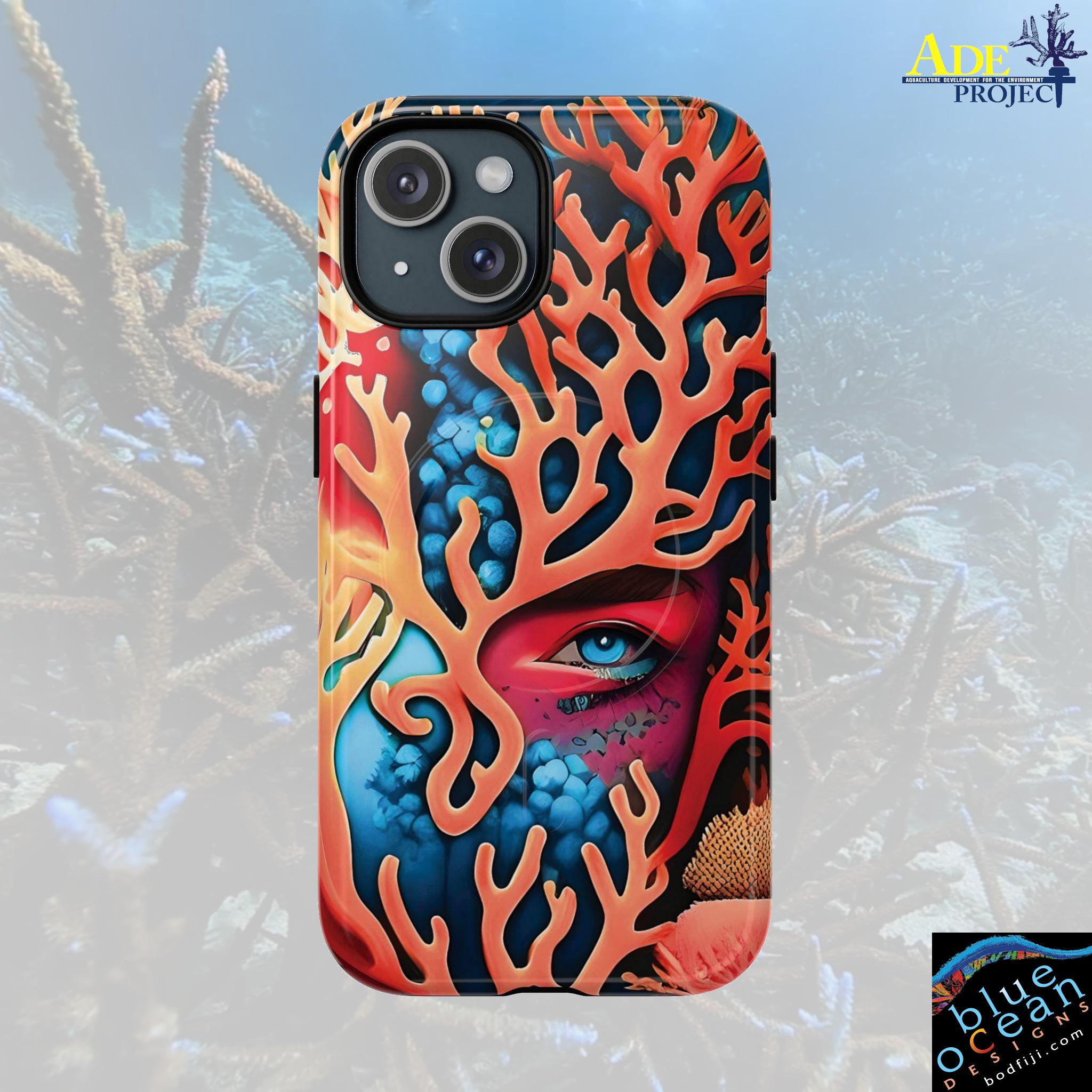 Hidden Reef iPhone Magnetic Case - Walt Smith Fiji Ocean Art - Supports ADE Reef Restoration