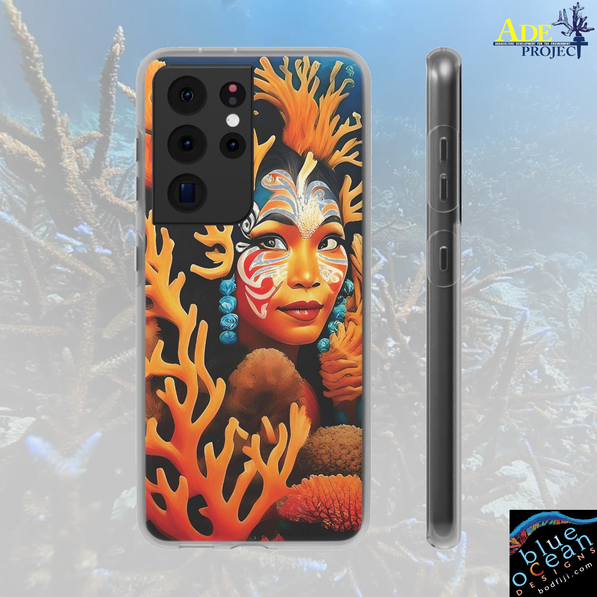 Aqua Beauty Android Flexi Case - Walt Smith Fiji Ocean Art - Supports ADE Reef Restoration
