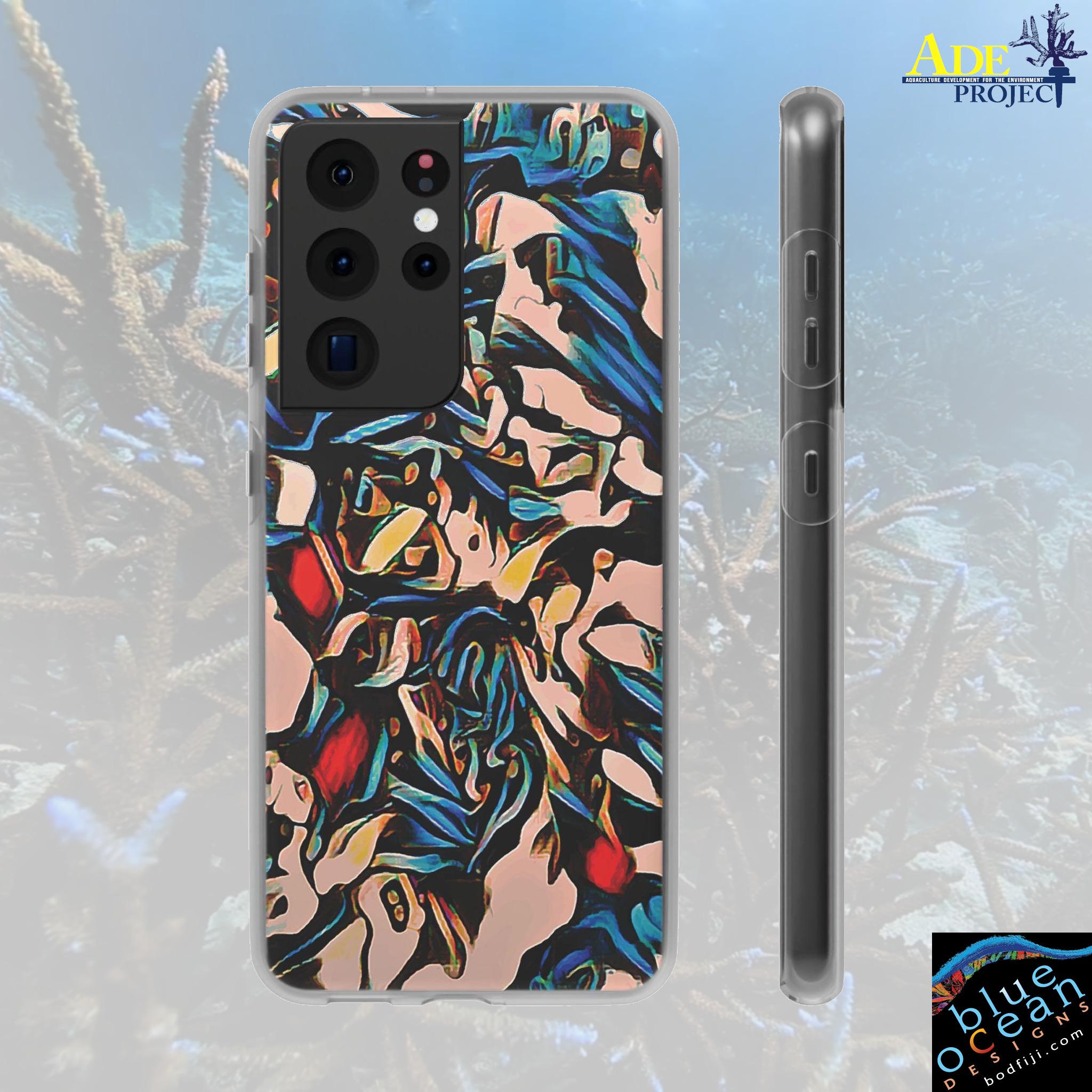 Black Rose Android Flexi Case - Walt Smith Fiji Ocean Art - Supports ADE Reef Restoration