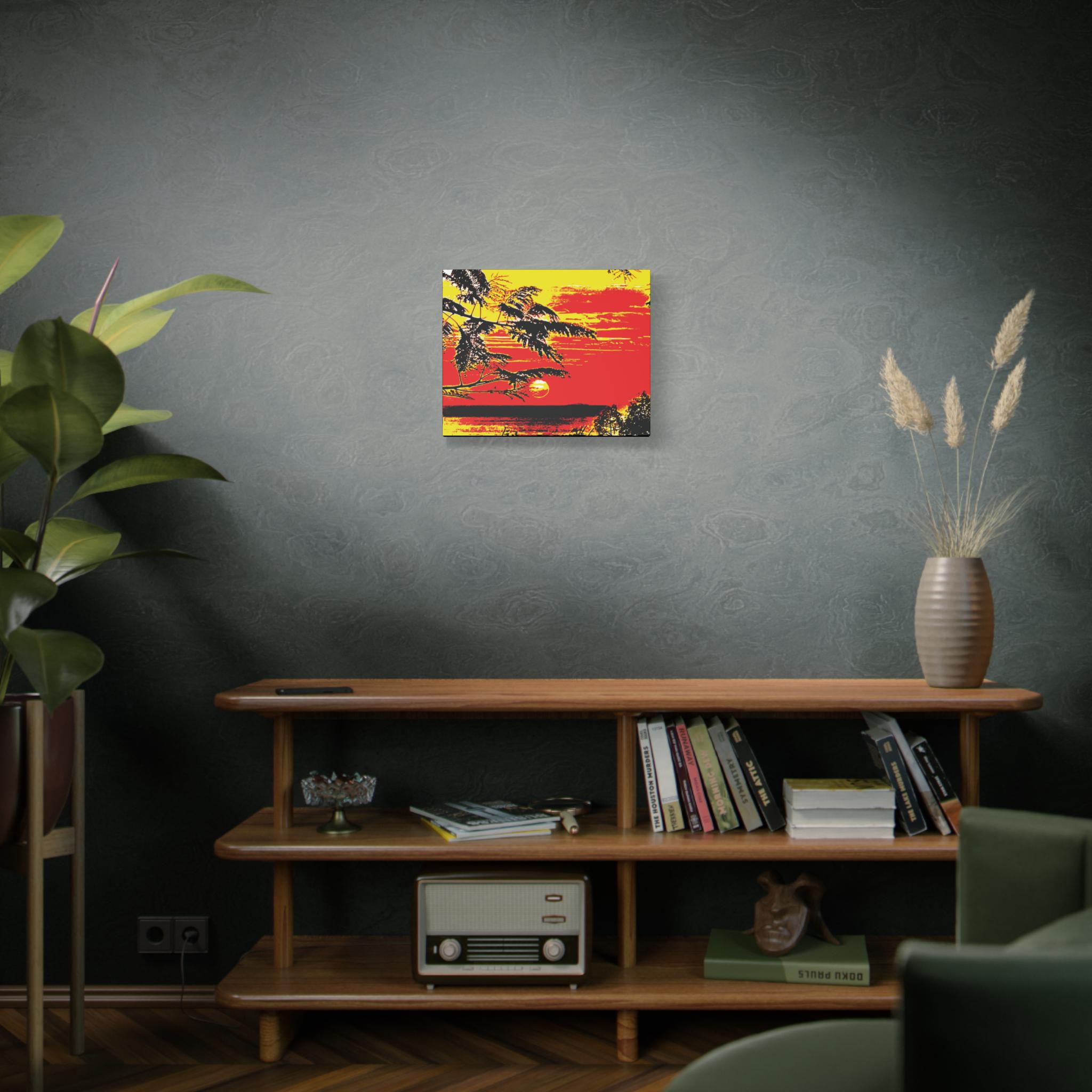 Red Night Canvas Wall Art