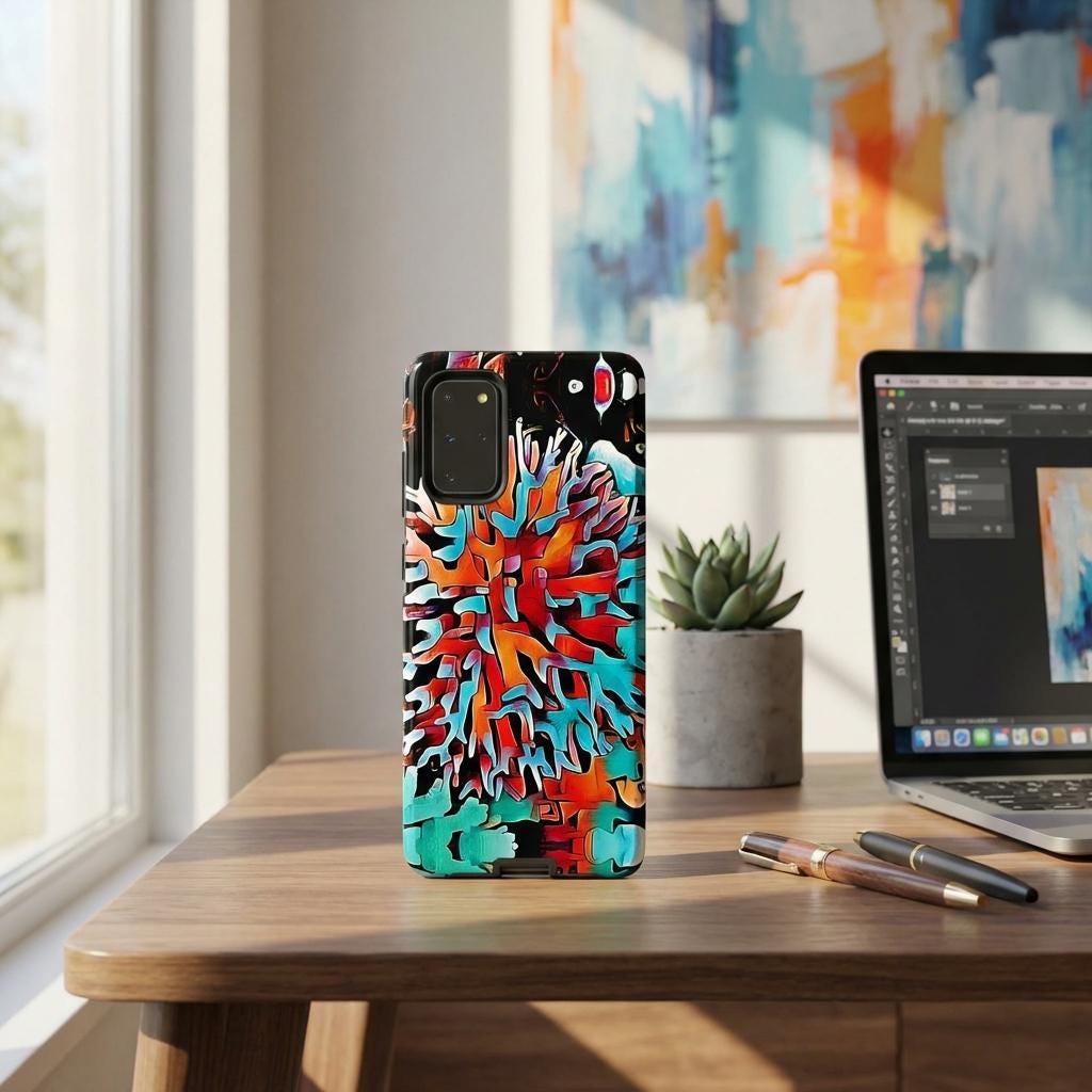 Aqua Spike Android Tough Case - Walt Smith Fiji Ocean Art - Supports ADE Reef Restoration