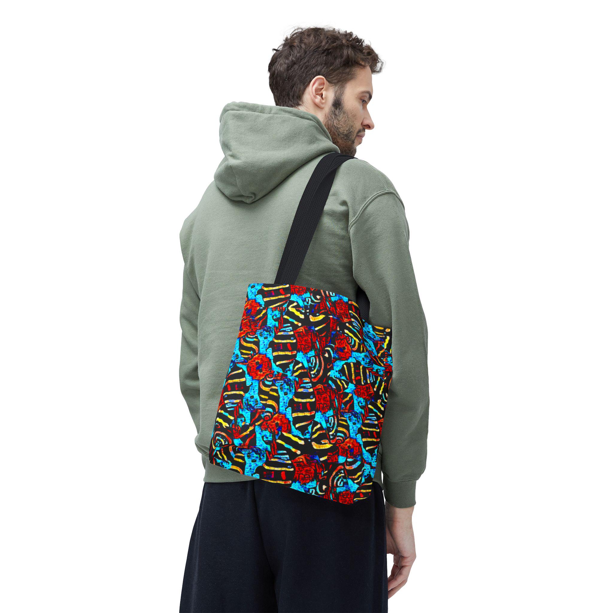 Colorful Snails on Parade Tote Bag | All-Over Print Beach Sand Design