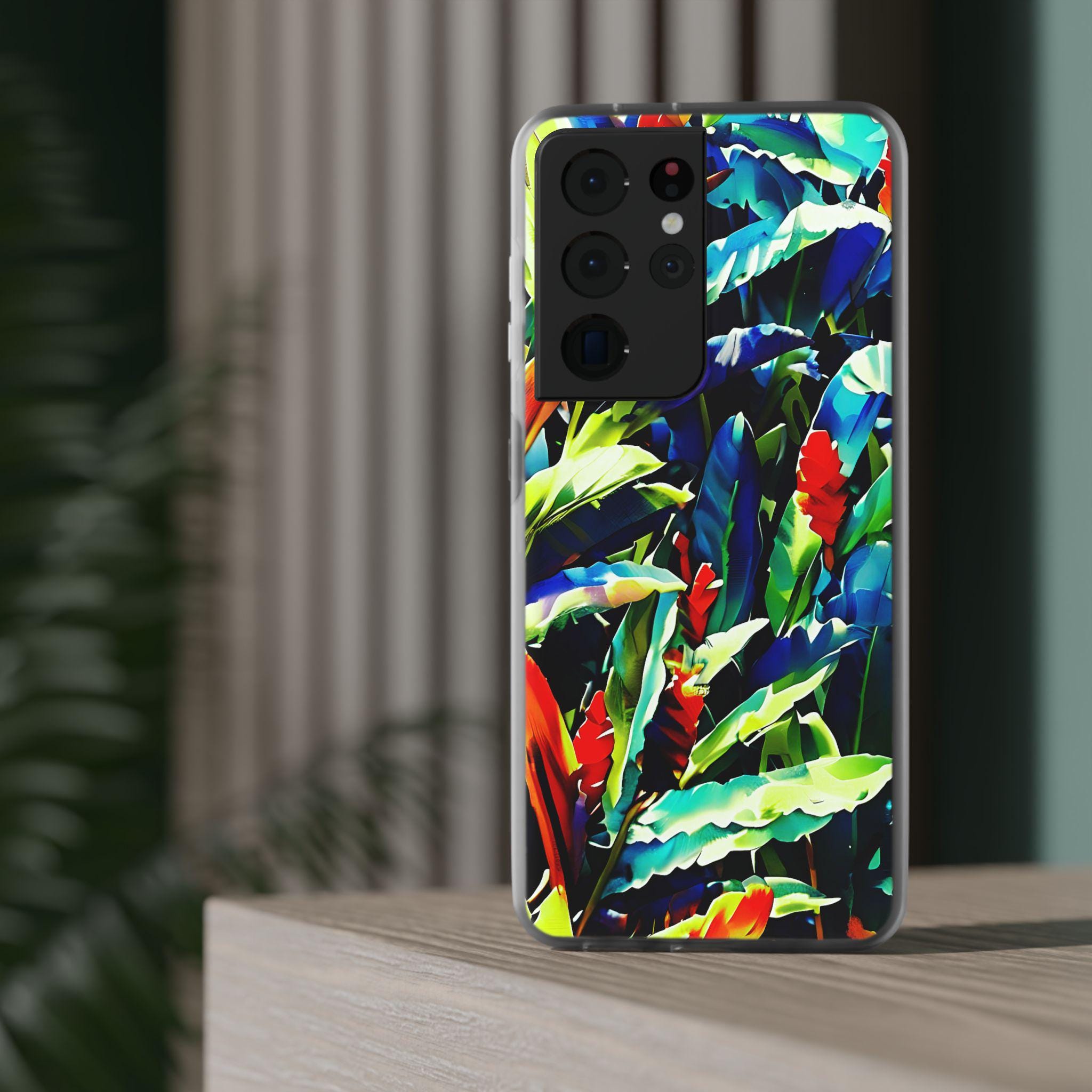 Floral Ginger Android Flexi Case - Walt Smith Fiji Ocean Art - Supports ADE Reef Restoration