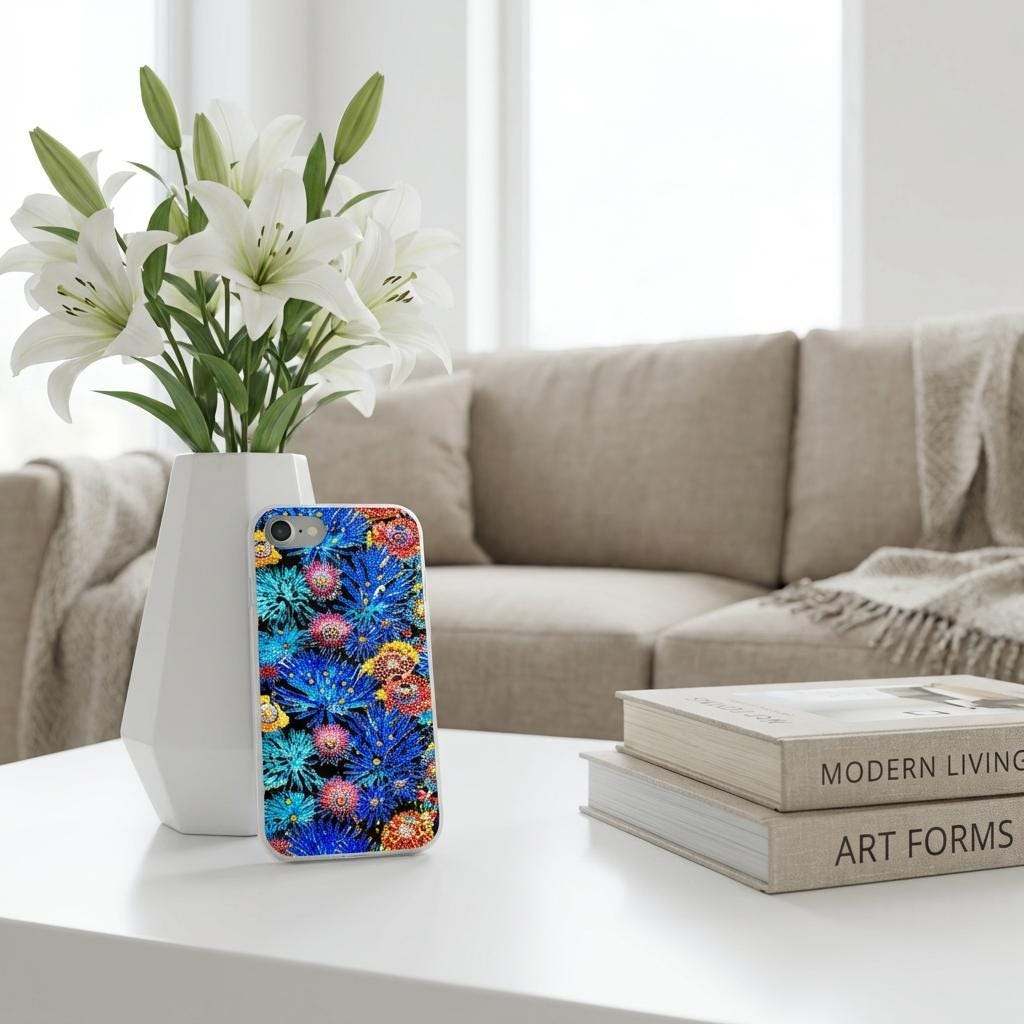 Coral Explosion iPhone Flexi Case - Walt Smith Fiji Ocean Art - Supports ADE Reef Restoration