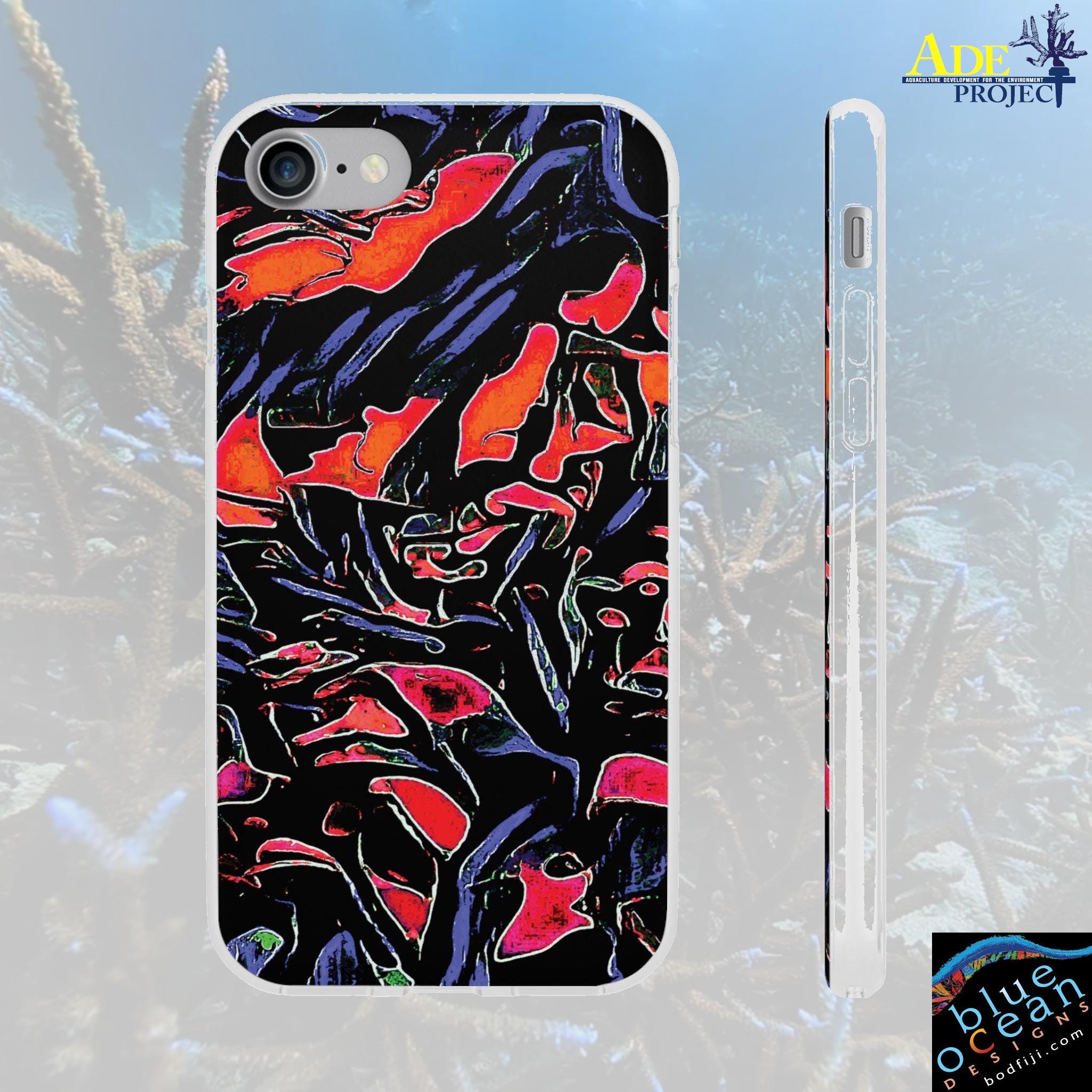 Dark Rider iPhone Flexi Case - Walt Smith Fiji Ocean Art - Supports ADE Reef Restoration