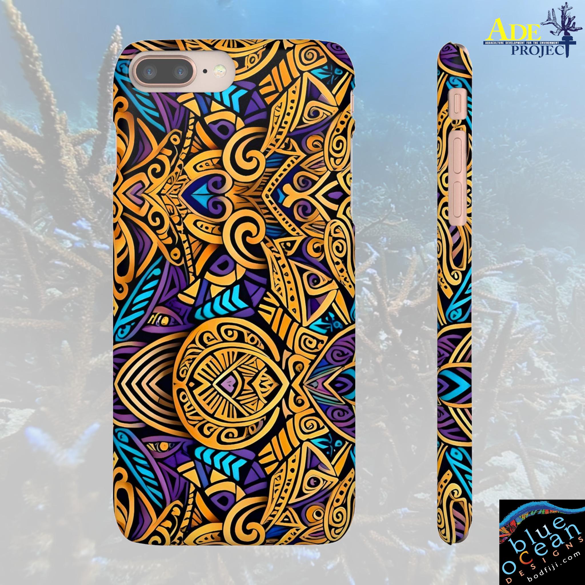 Gold Indo iPhone Snap Case - Walt Smith Fiji Ocean Art - Supports ADE Reef Restoration