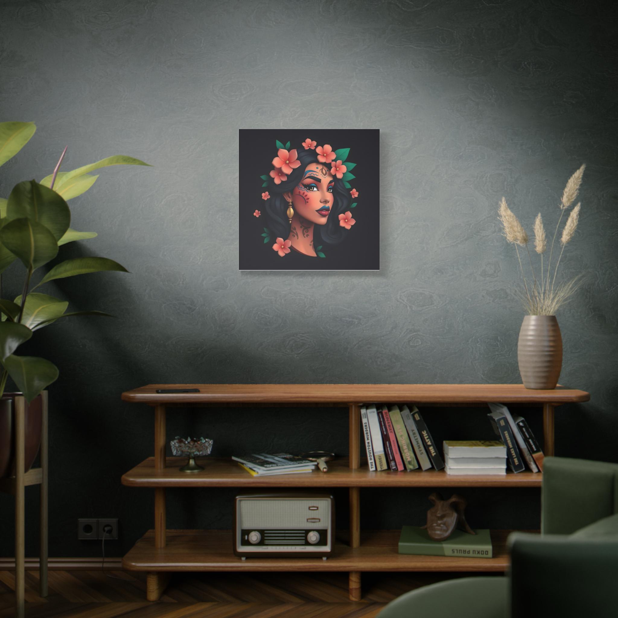 Lady on Black 1 - Canvas Wall Art