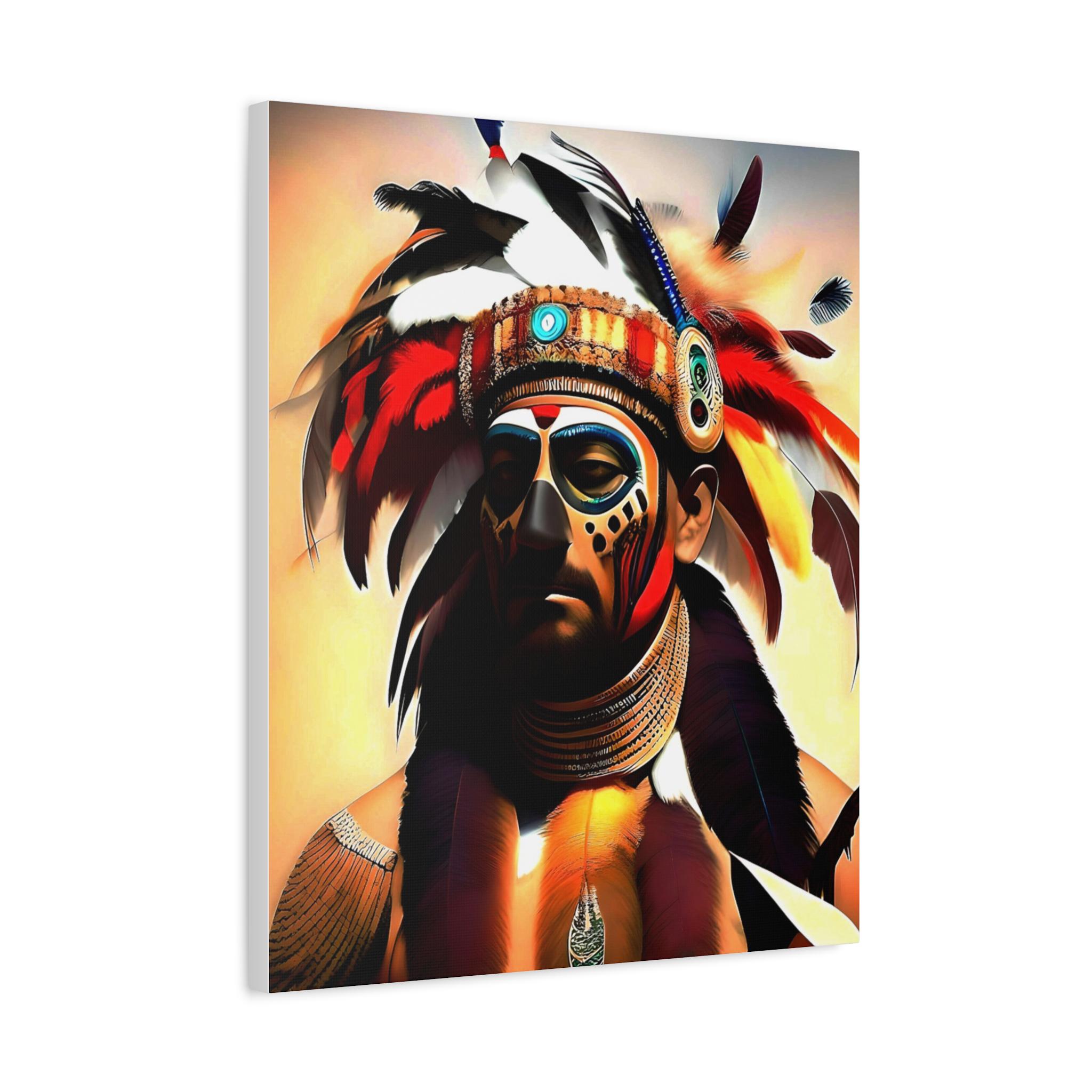 Painted Warrior - Canvas Wall Art