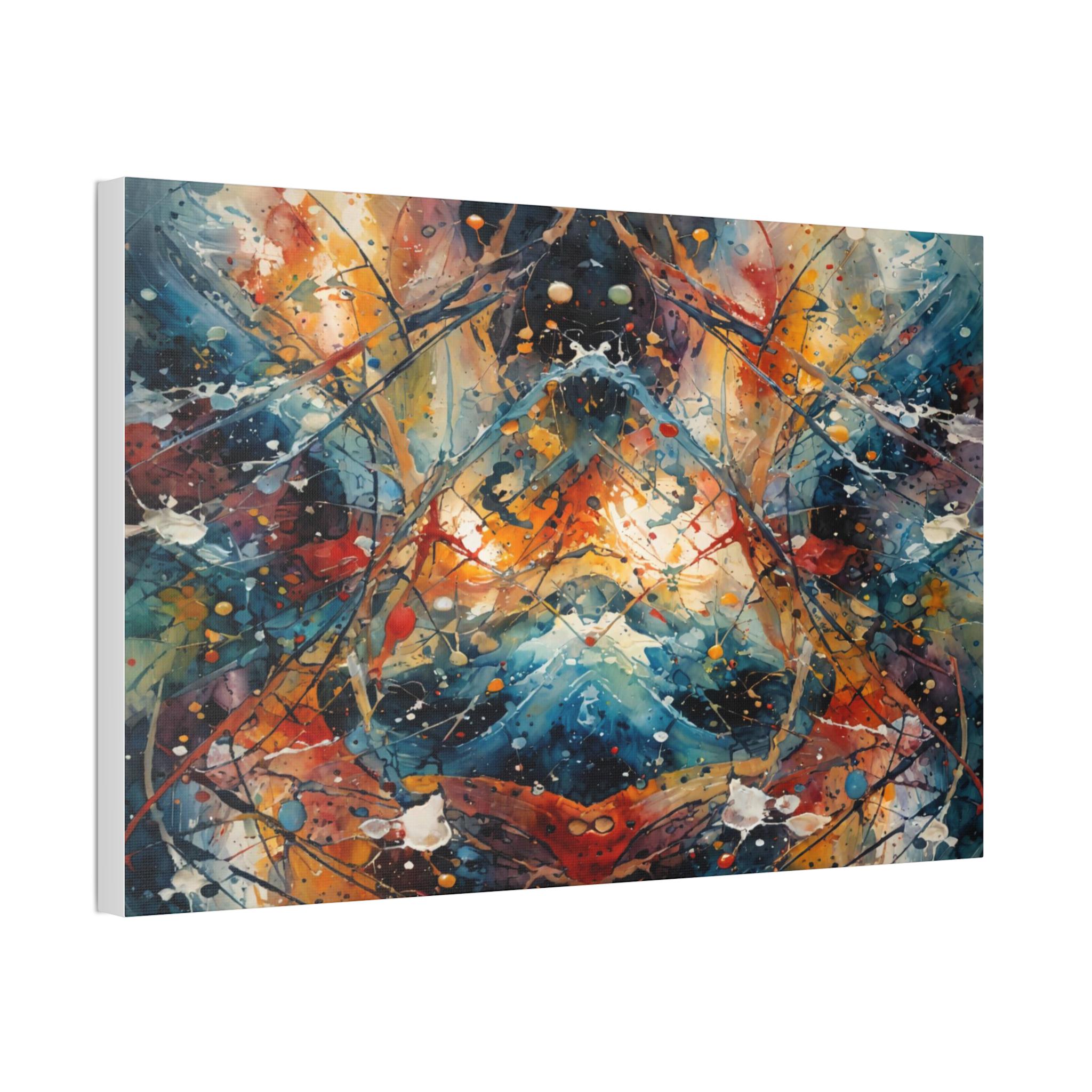 Red Scribe 3 - Canvas Wall Art