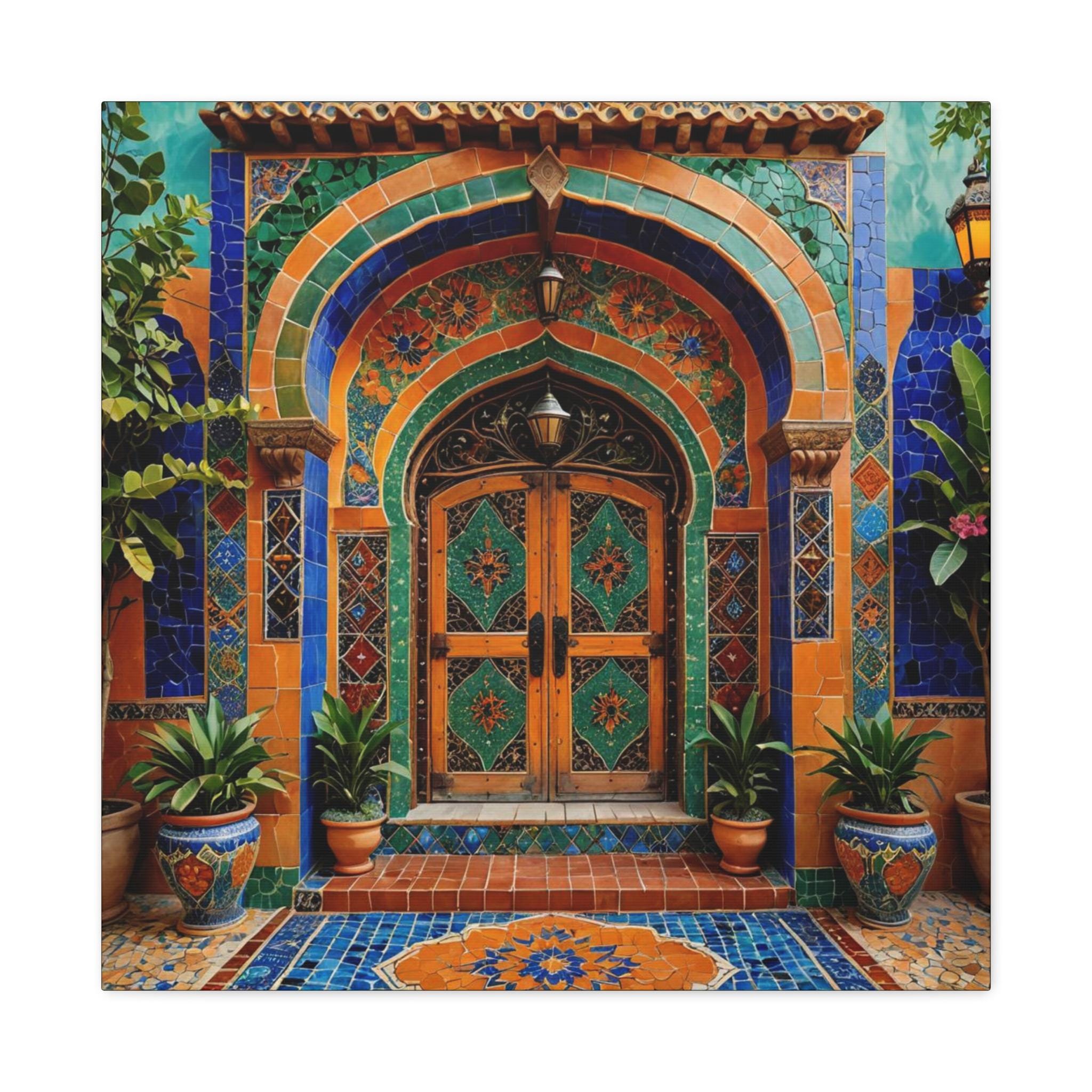 Village Door Canvas Wall Art