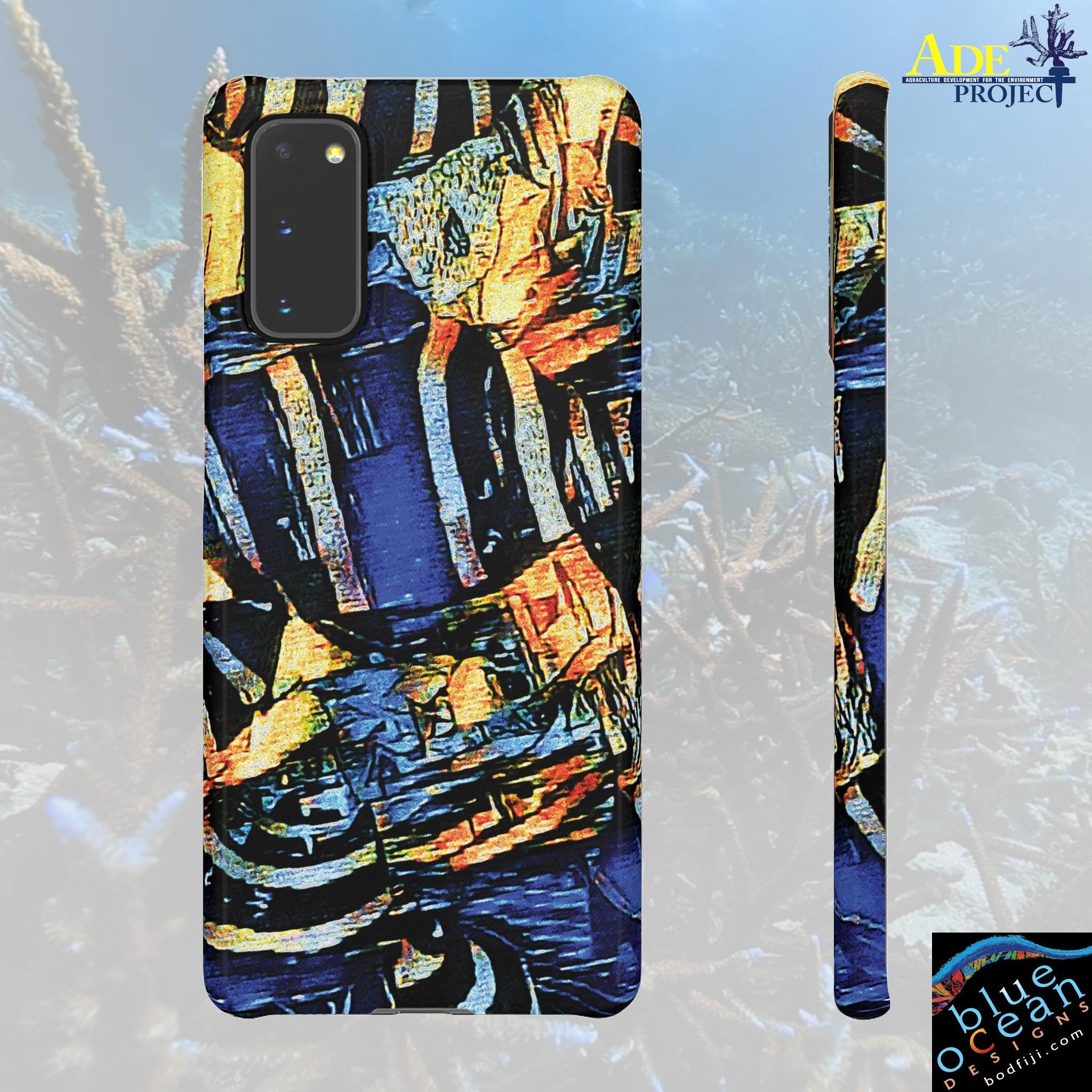 Snails in Blue Android Snap Case - Walt Smith Fiji Ocean Art - Supports ADE Reef Restoration