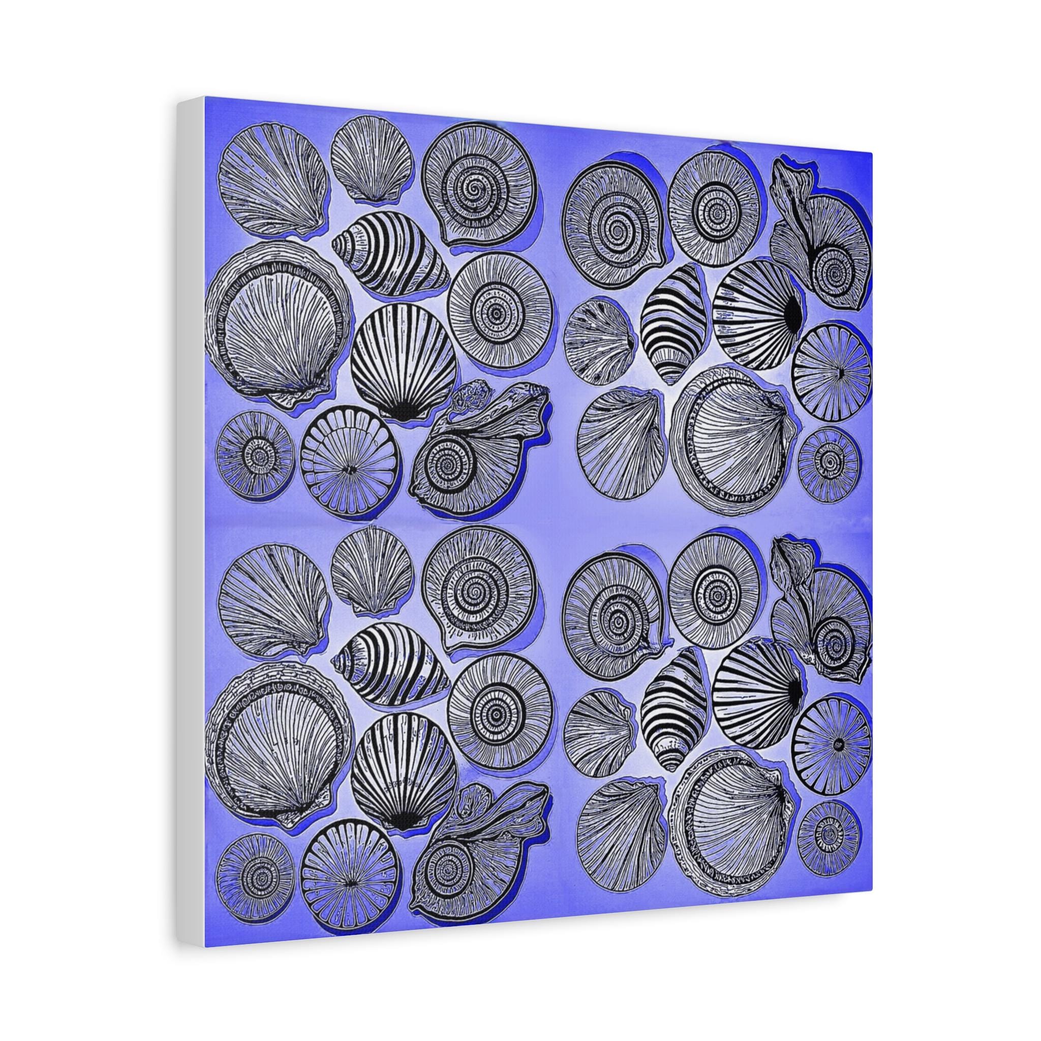 Shells Blue - Canvas Wall Art