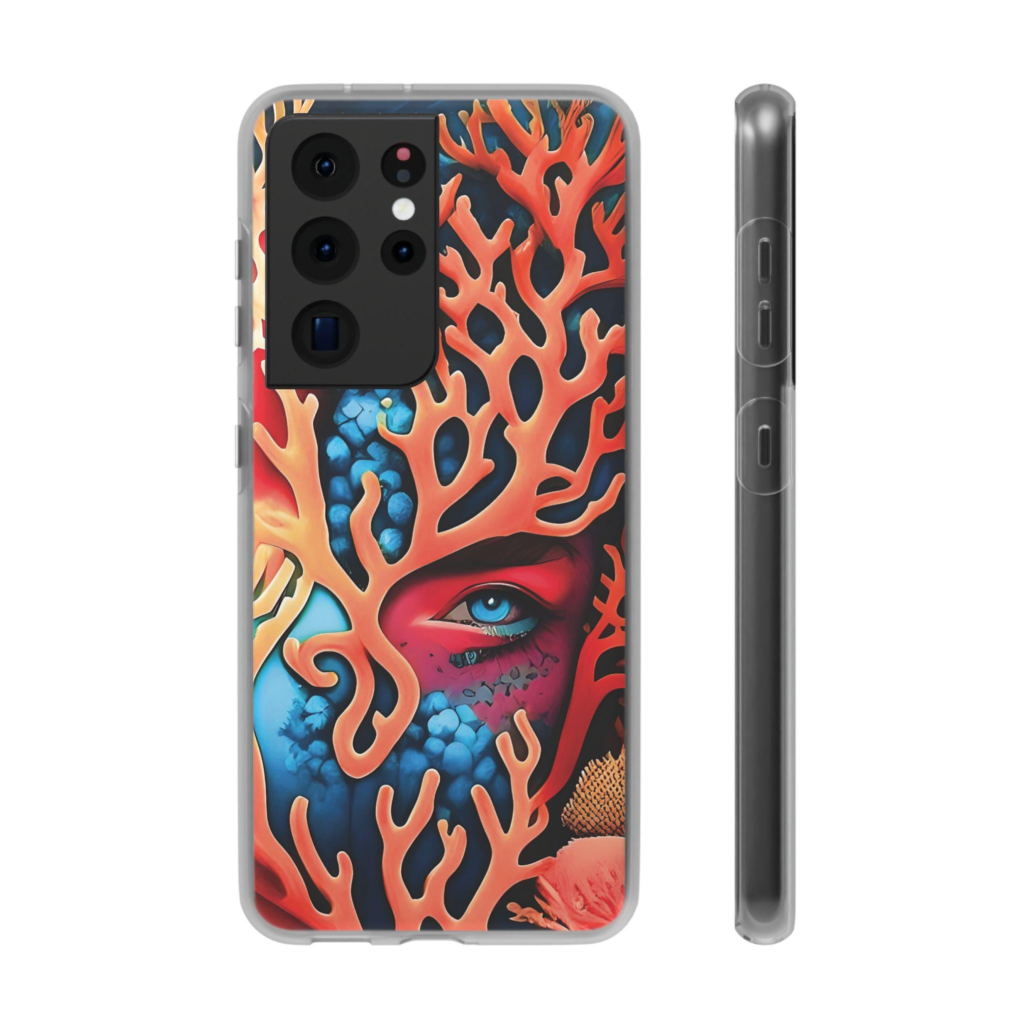 Hidden Reef Android Flexi Case - Walt Smith Fiji Ocean Art - Supports ADE Reef Restoration