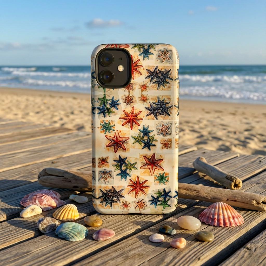 Starfish on the Move iPhone Tough Case - Walt Smith Fiji Ocean Art - Supports ADE Reef Restoration