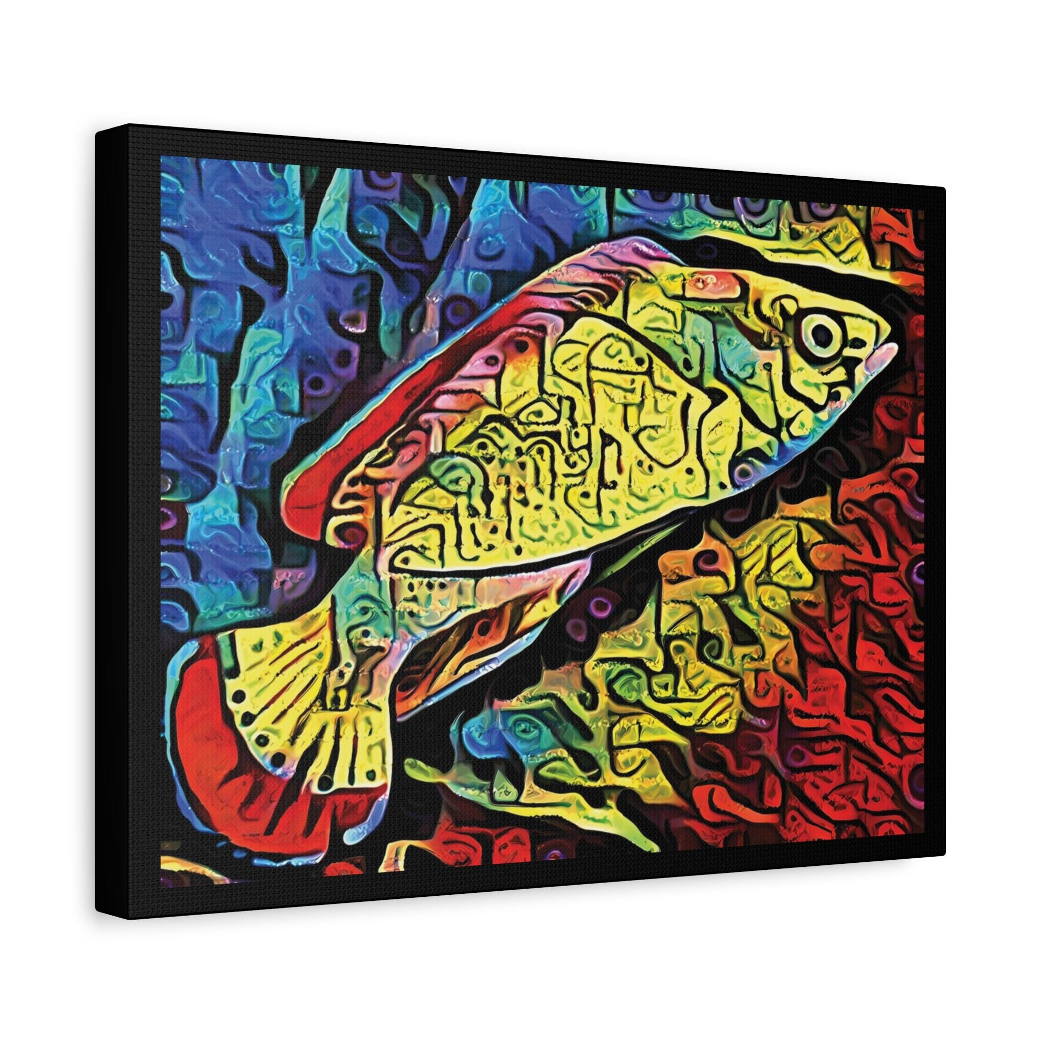 Red Margin Left Canvas Wall Art