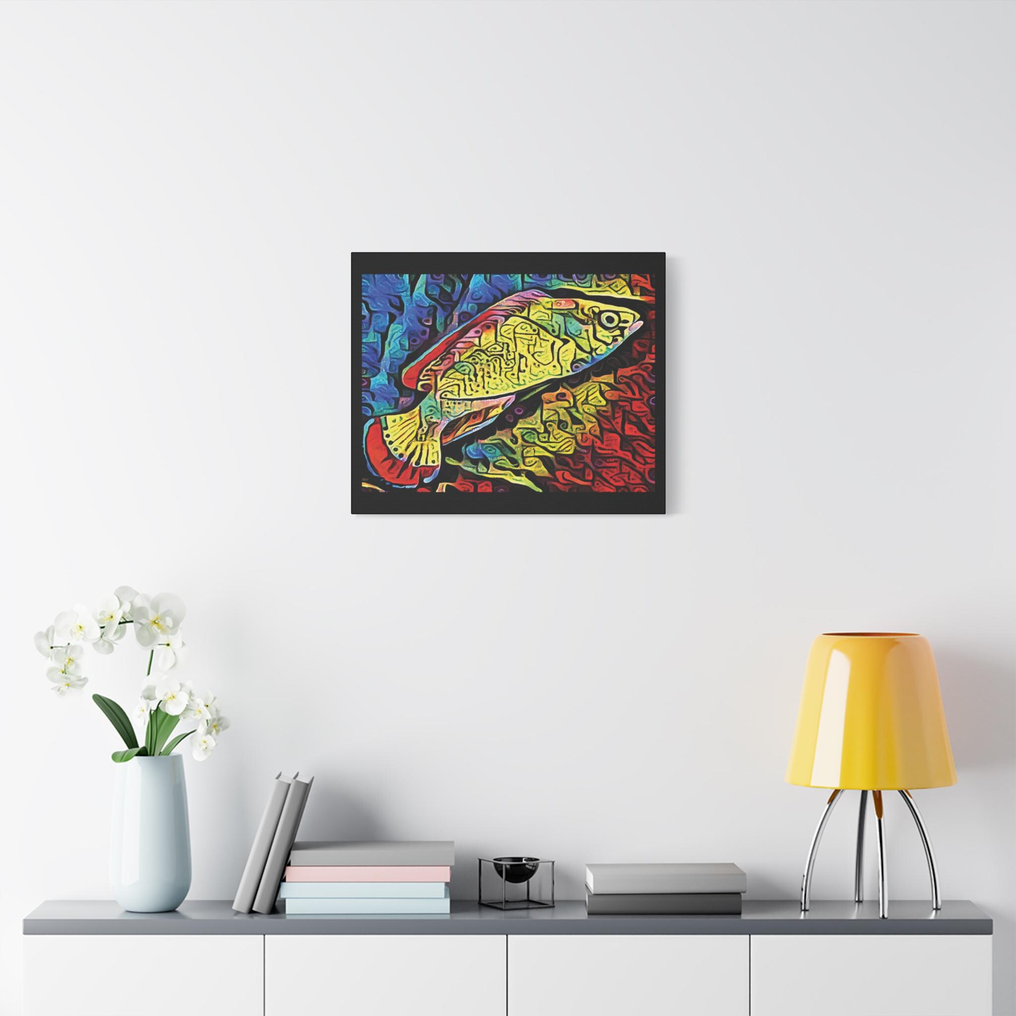Red Margin Left Canvas Wall Art