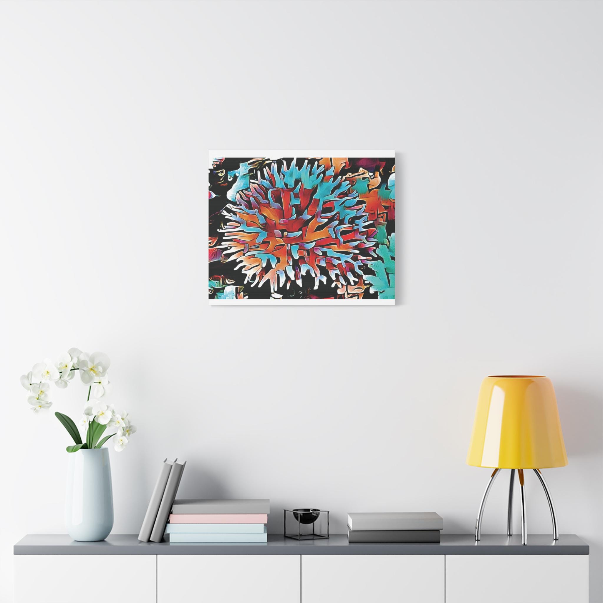 Aqua Spike - Canvas Wall Art