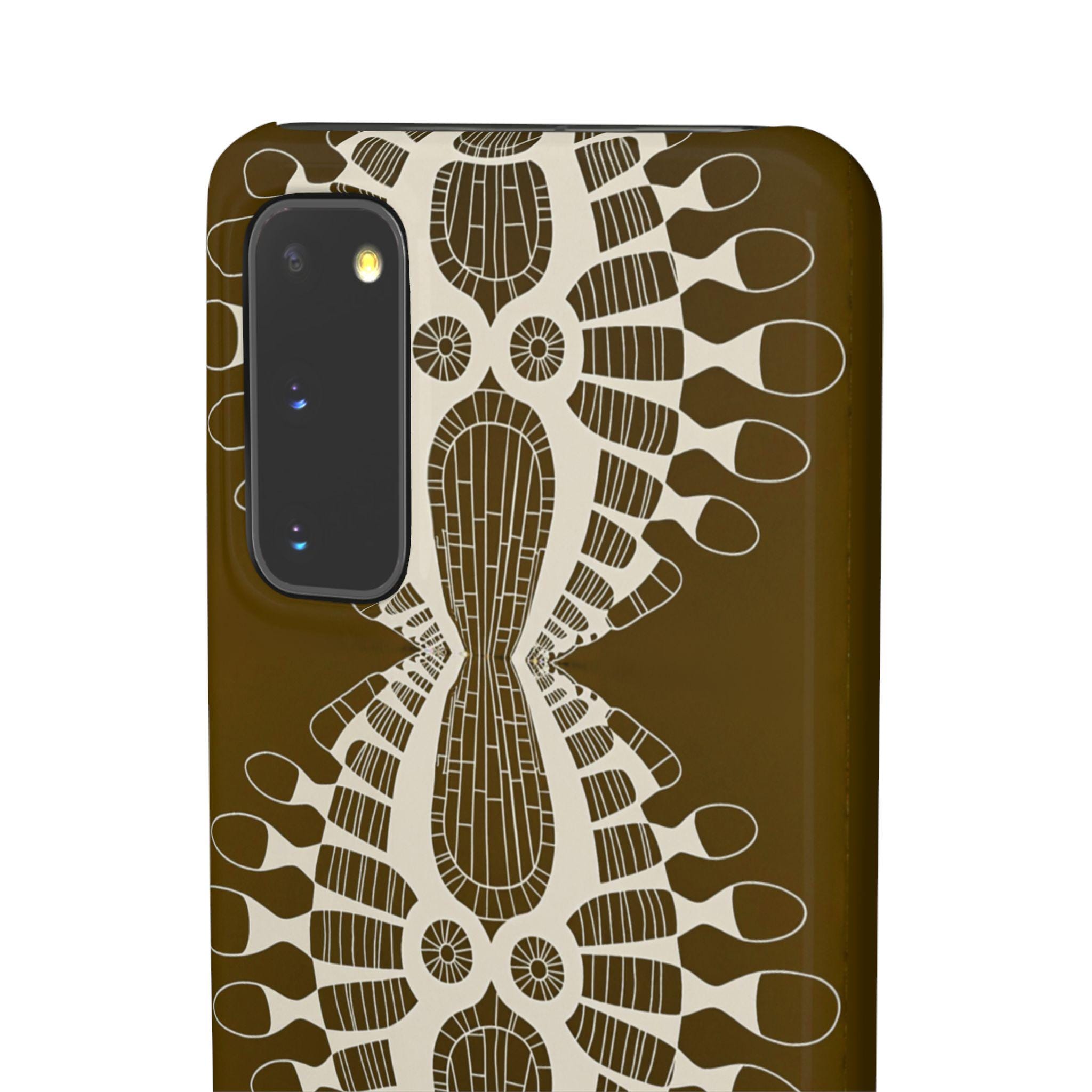 Abstract Urchin Brown Android Snap Case - Walt Smith Fiji Ocean Art - Supports ADE Reef Restoration