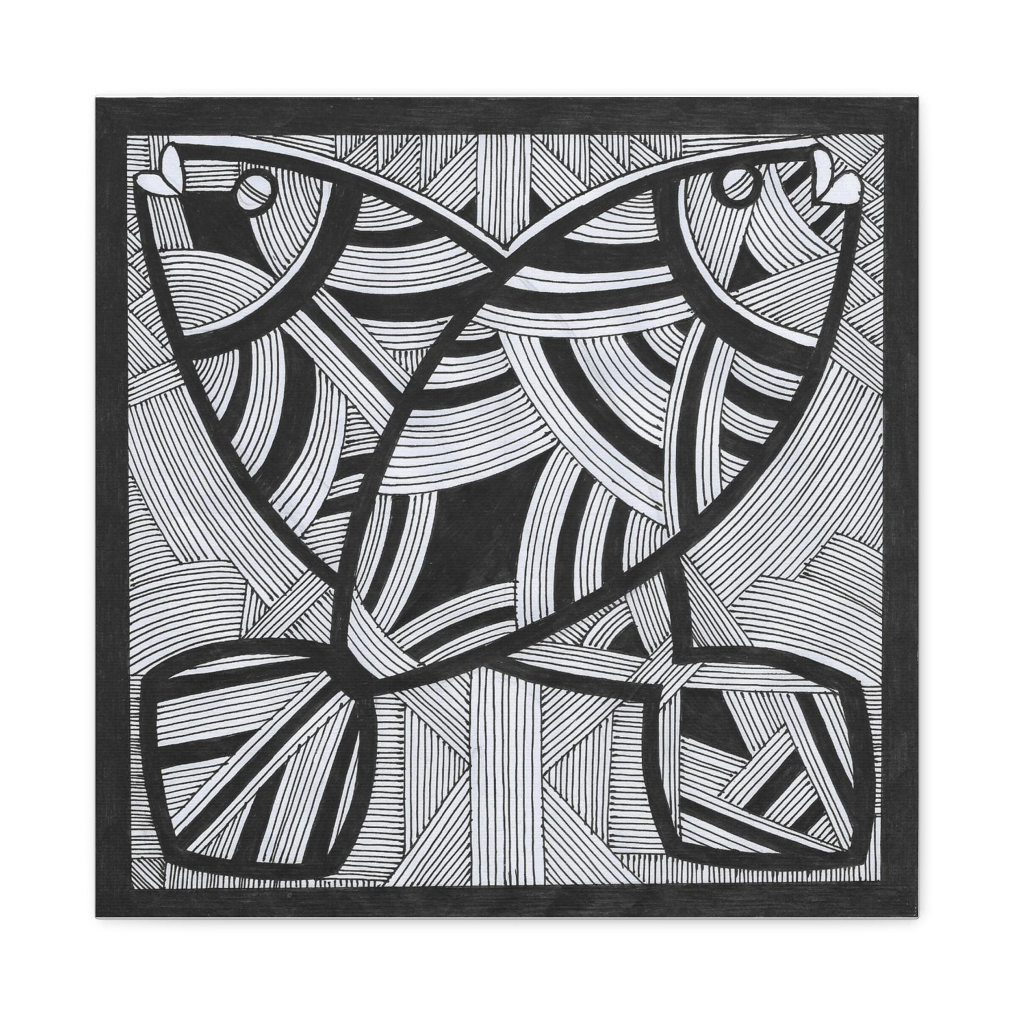 Two Fish B - Canvas Wall Art
