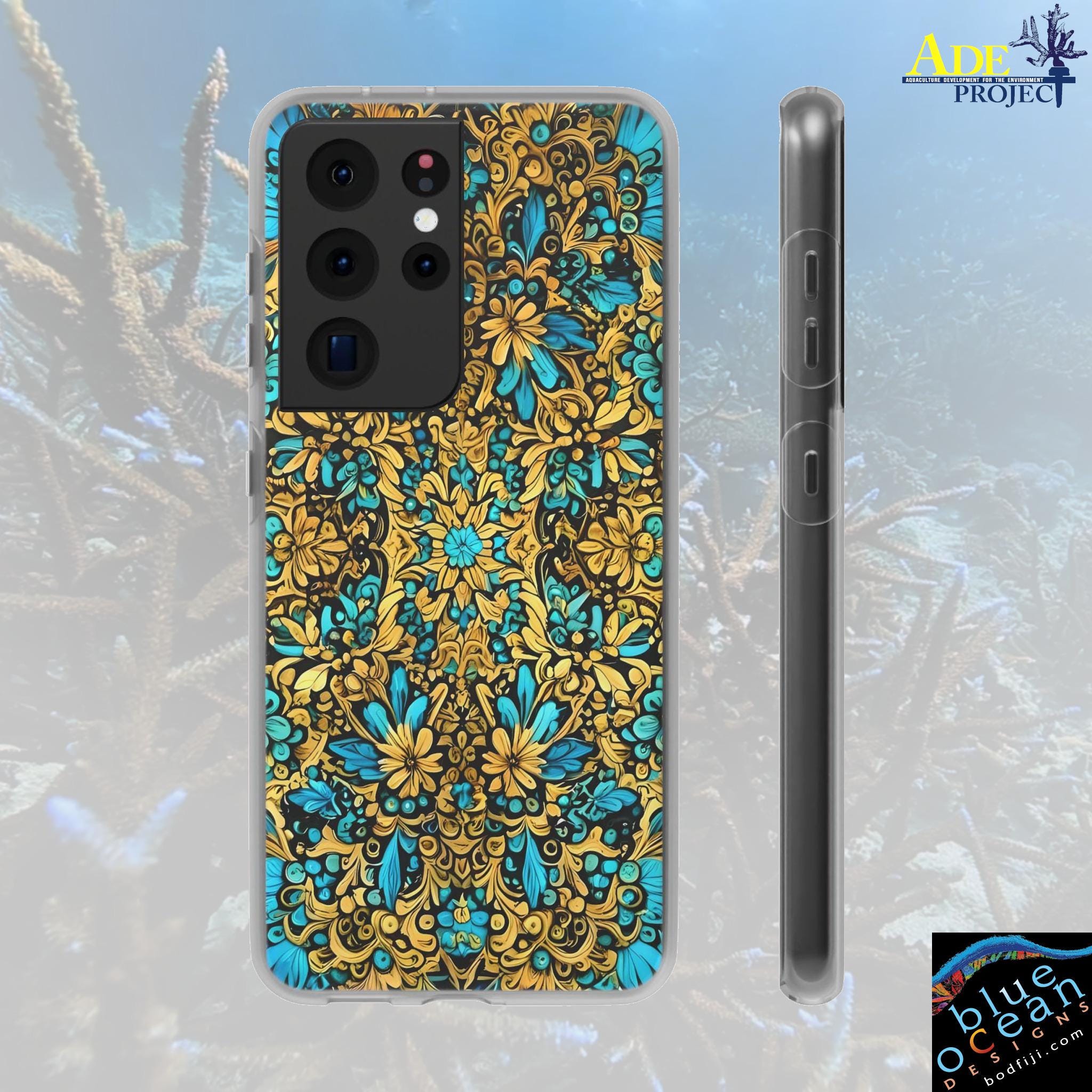 Summer Day Android Flexi Case - Walt Smith Fiji Ocean Art - Supports ADE Reef Restoration