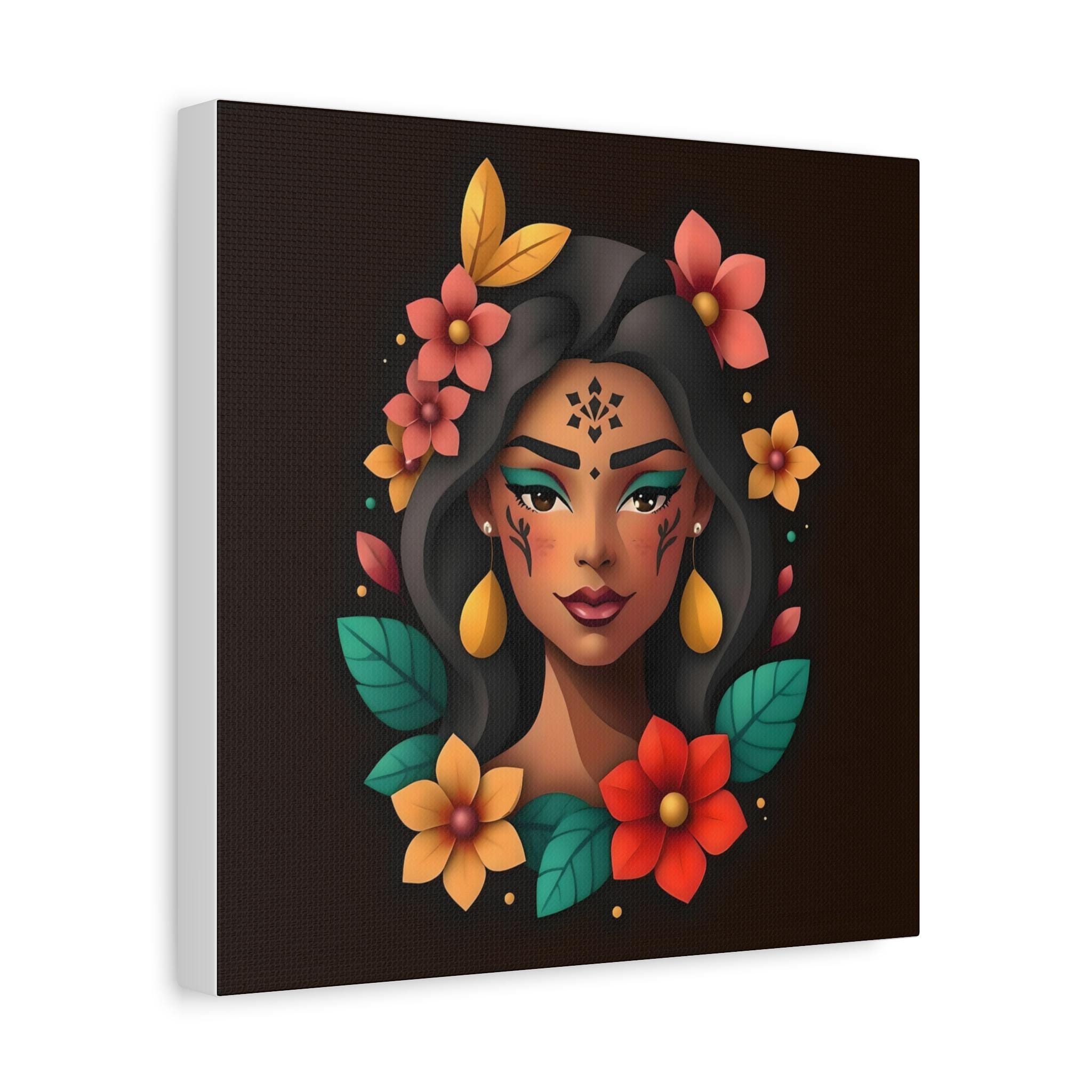 Lady on Black B - Canvas Wall Art