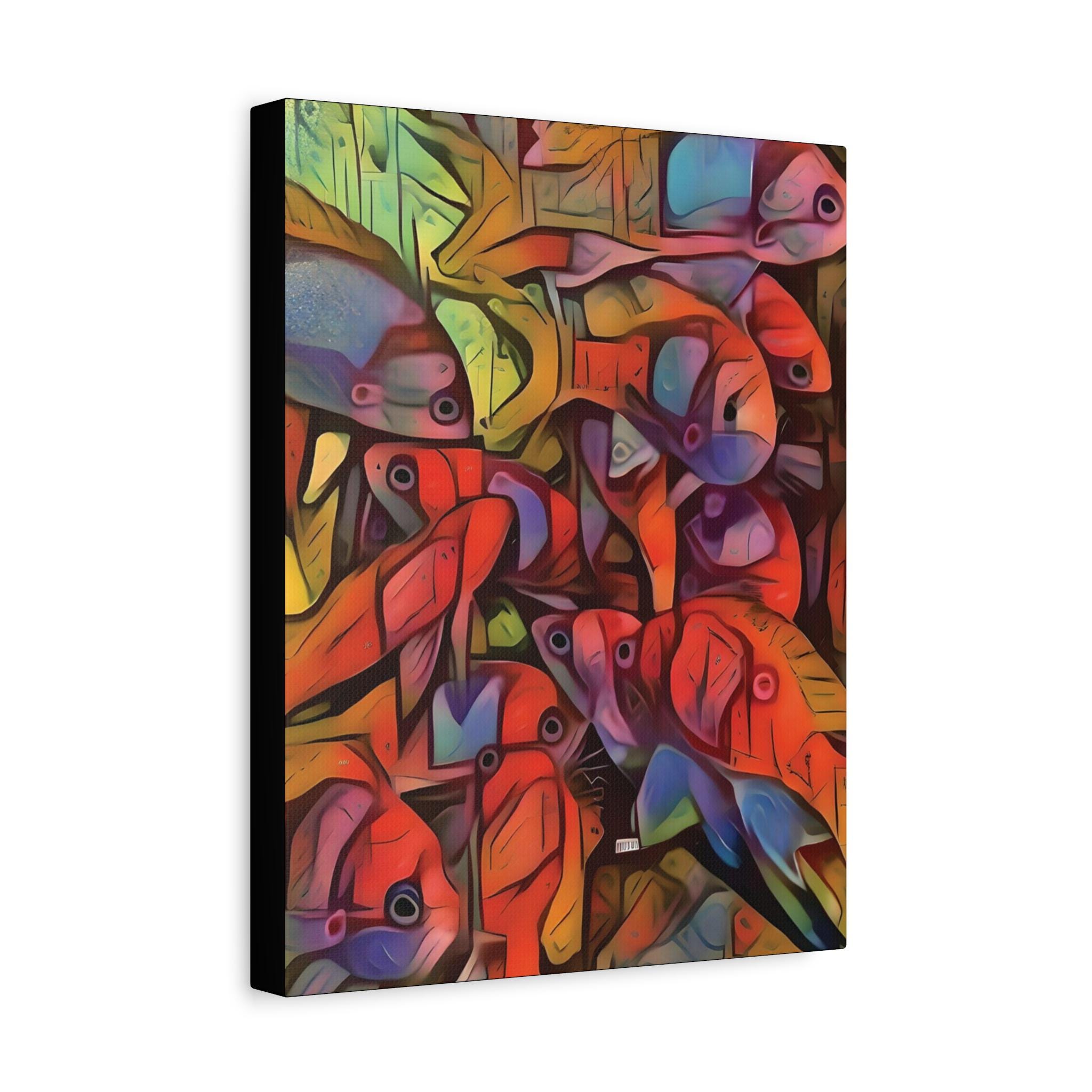 Square Backs Left Canvas Wall Art