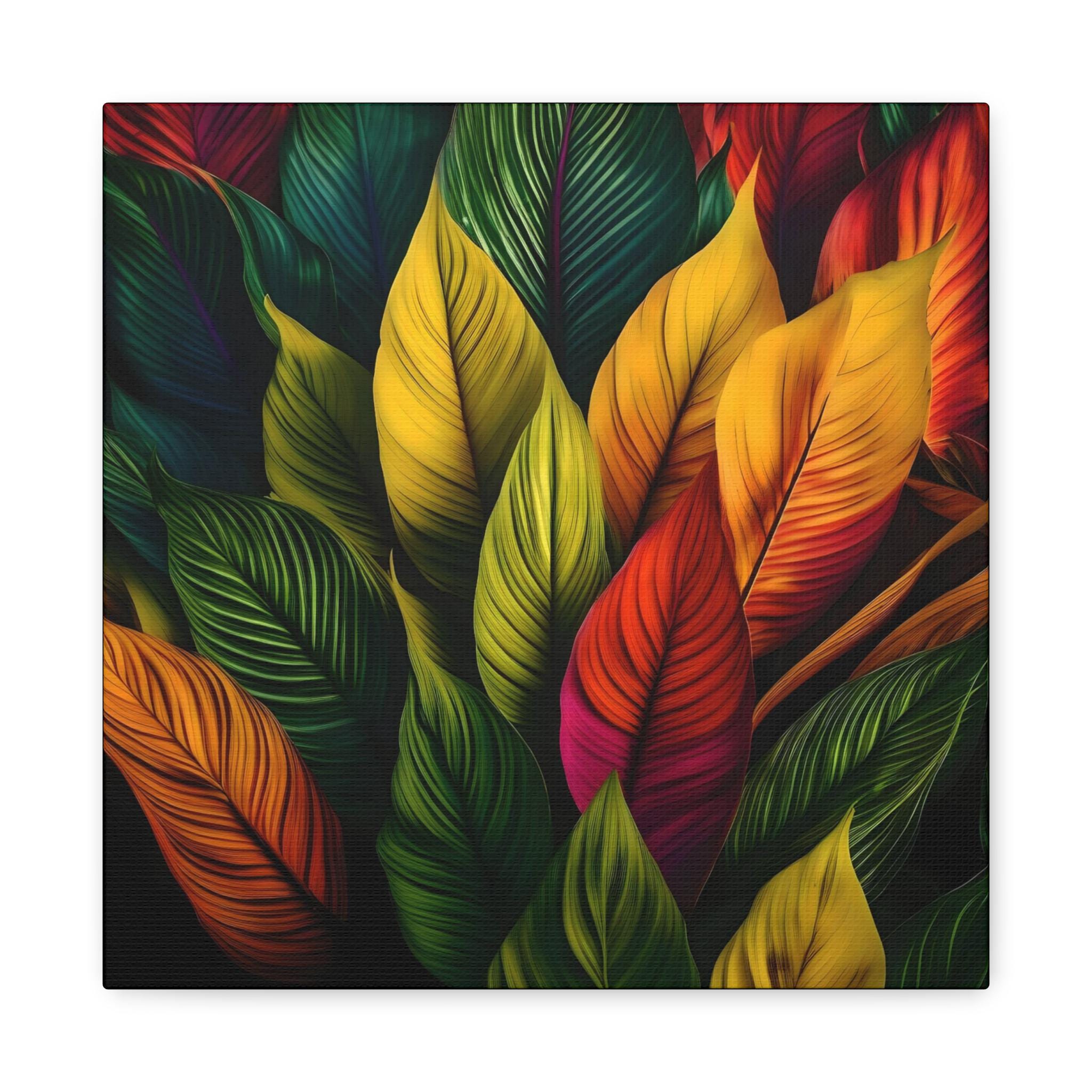 Colored Leaves Canvas Wall Art