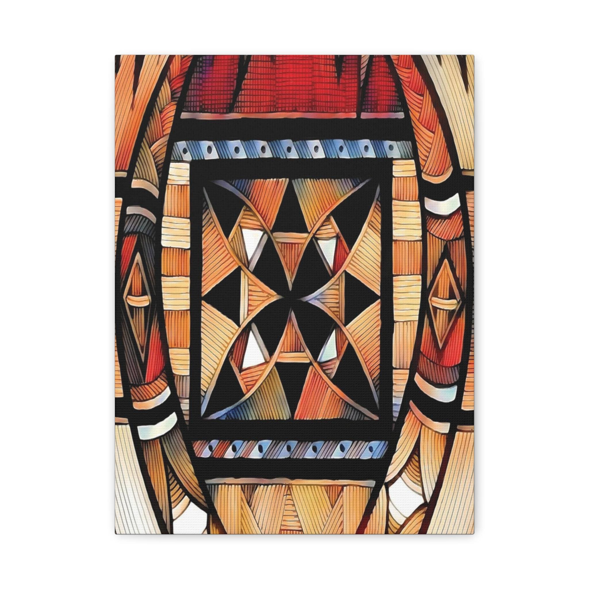 Tapa Trees - Canvas Wall Art