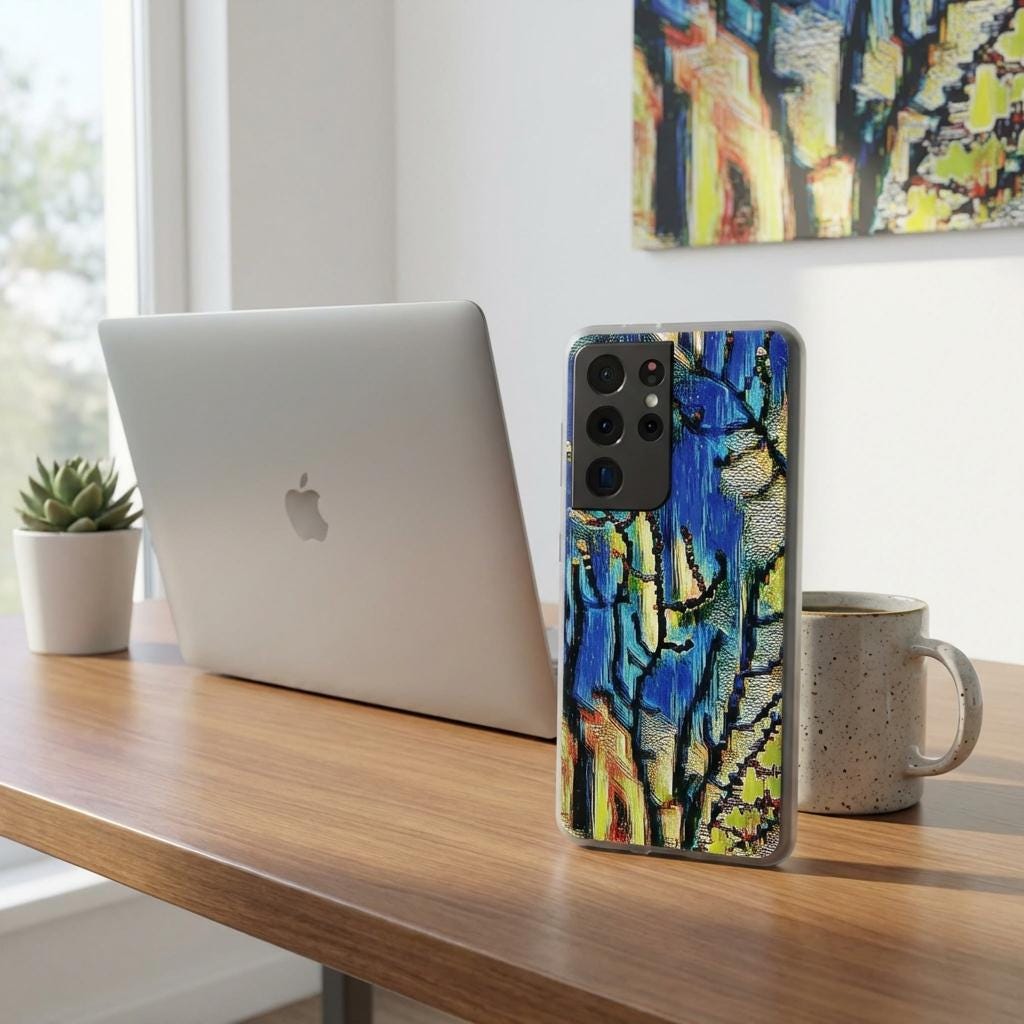 Deep Fan Android Flexi Case - Walt Smith Fiji Ocean Art - Supports ADE Reef Restoration