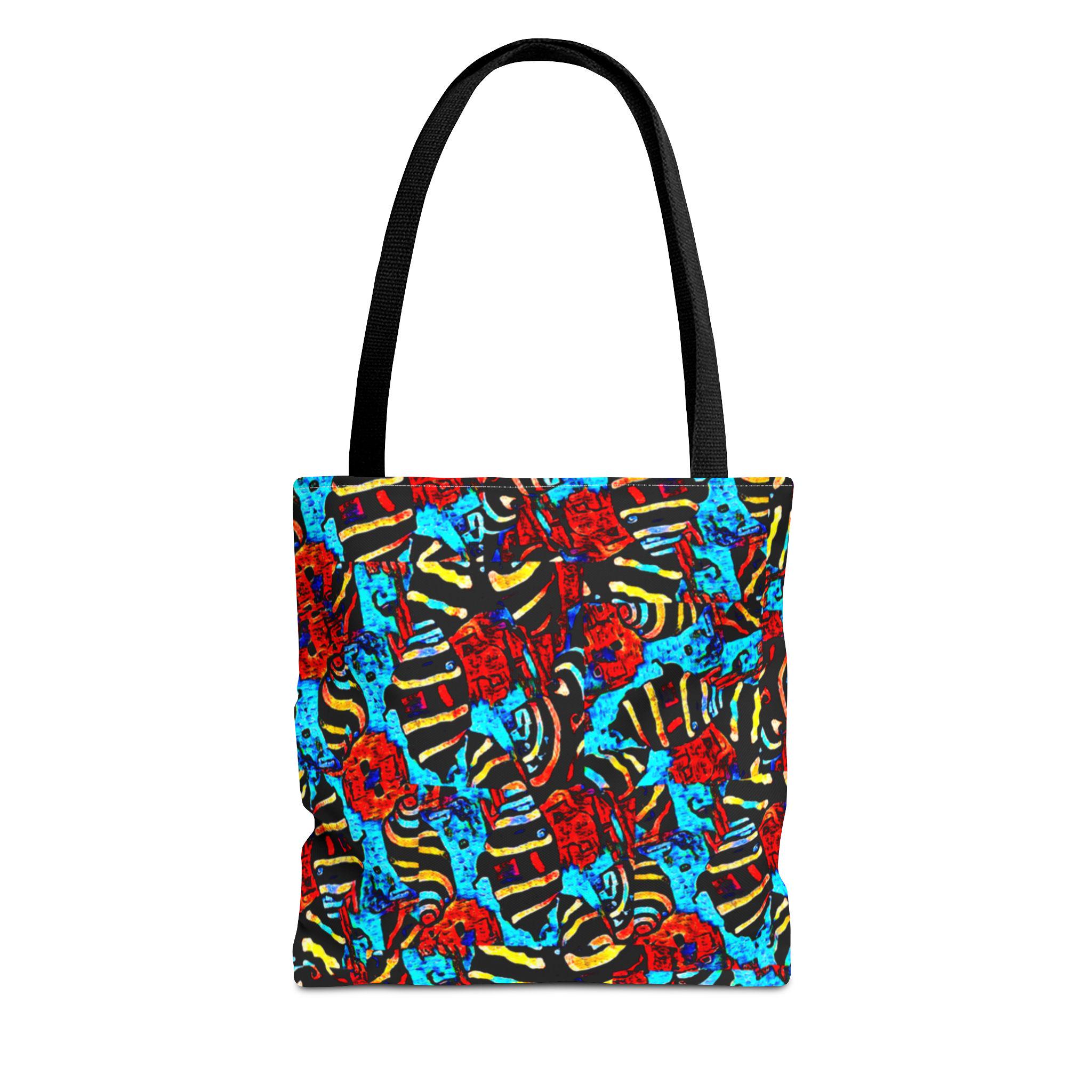 Colorful Snails on Parade Tote Bag | All-Over Print Beach Sand Design