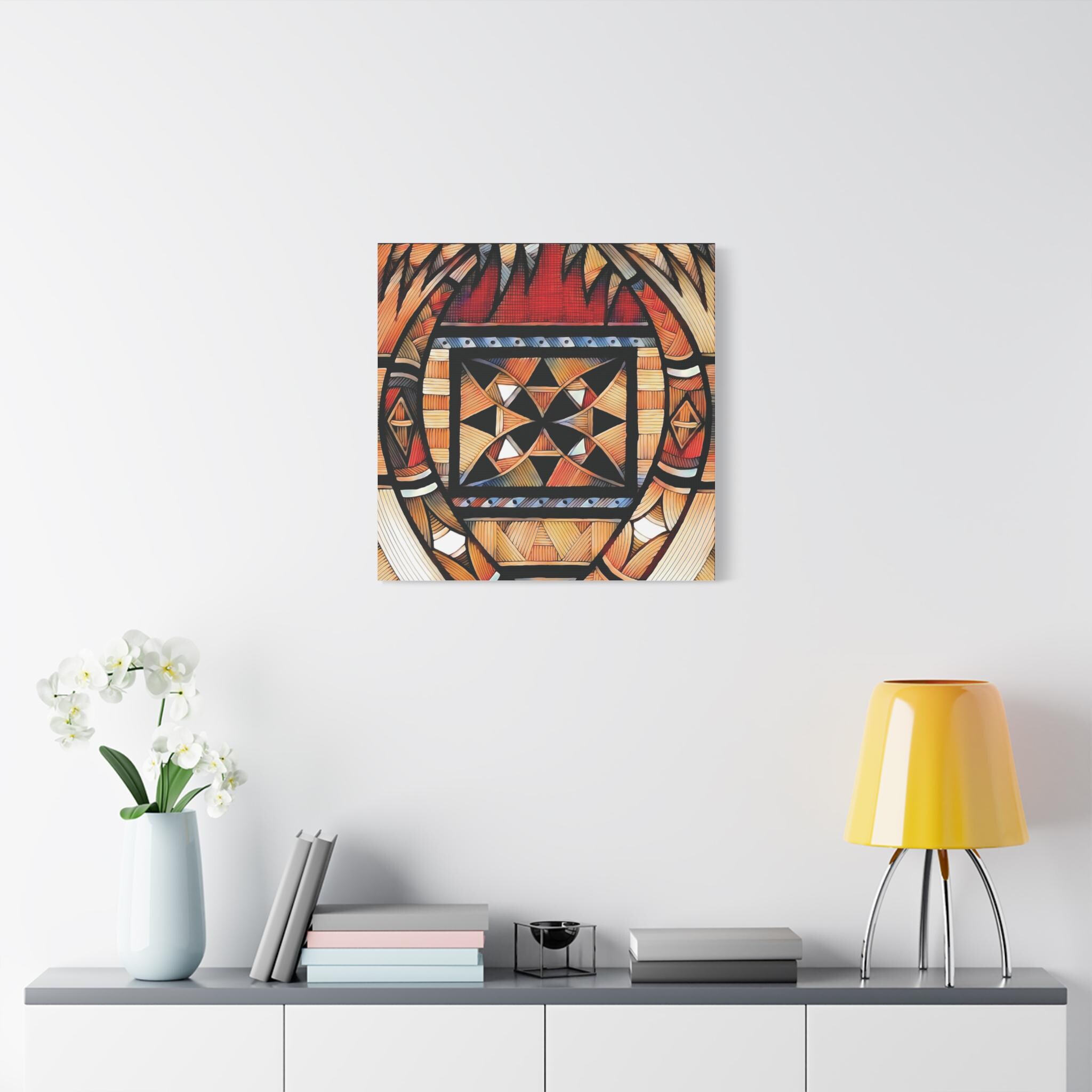 Tapa Palm - Canvas Wall Art