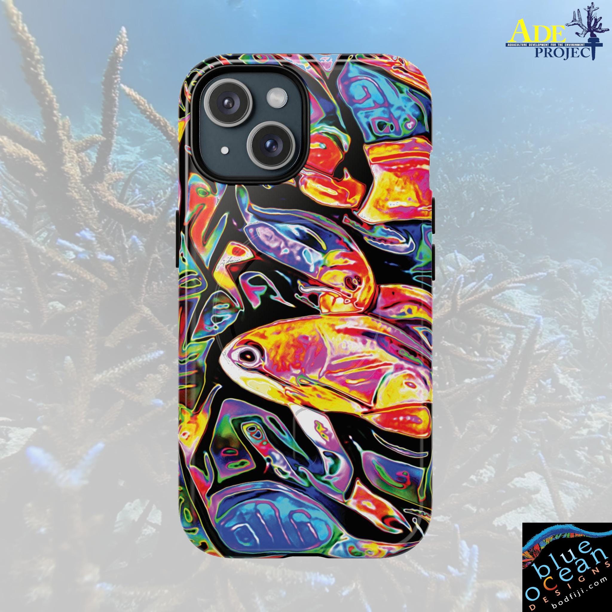 Busy Day iPhone Magnetic Case - Walt Smith Fiji Ocean Art - Supports ADE Reef Restoration