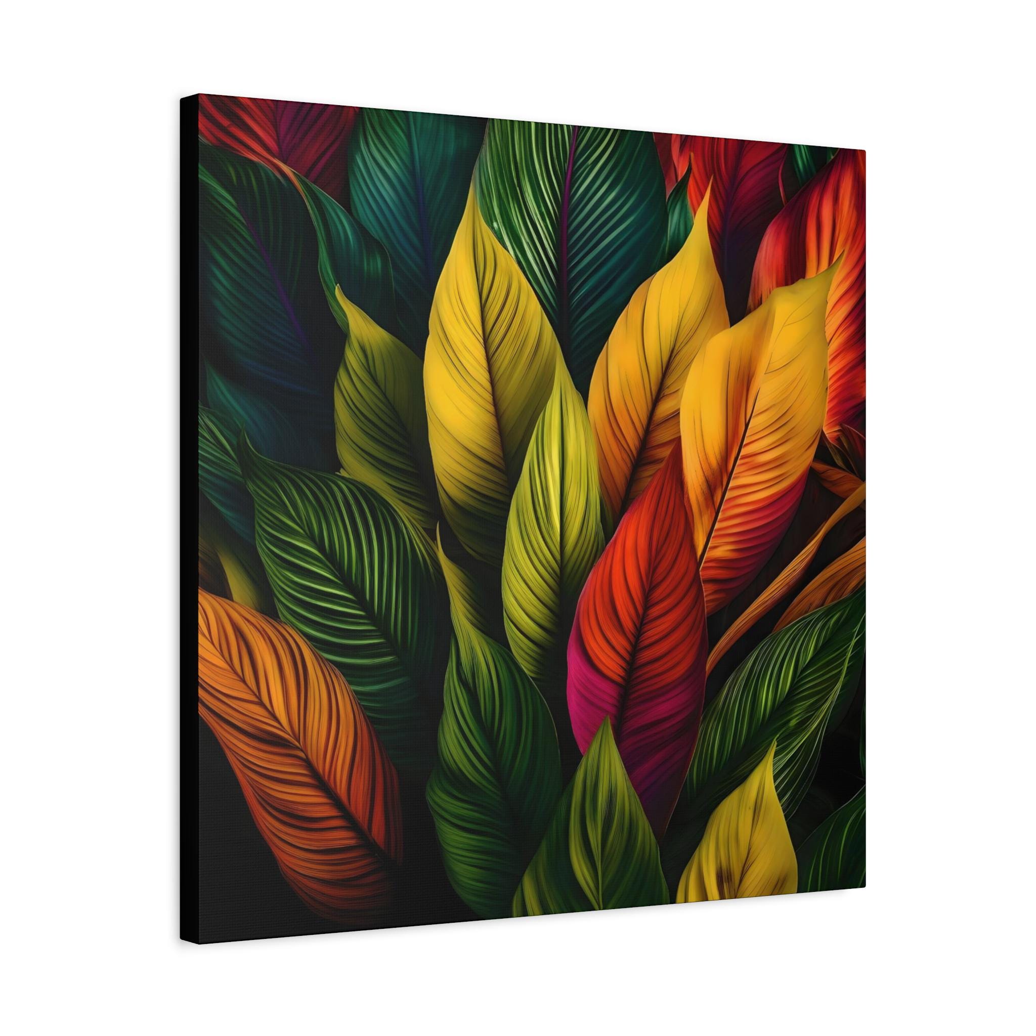 Colored Leaves Canvas Wall Art