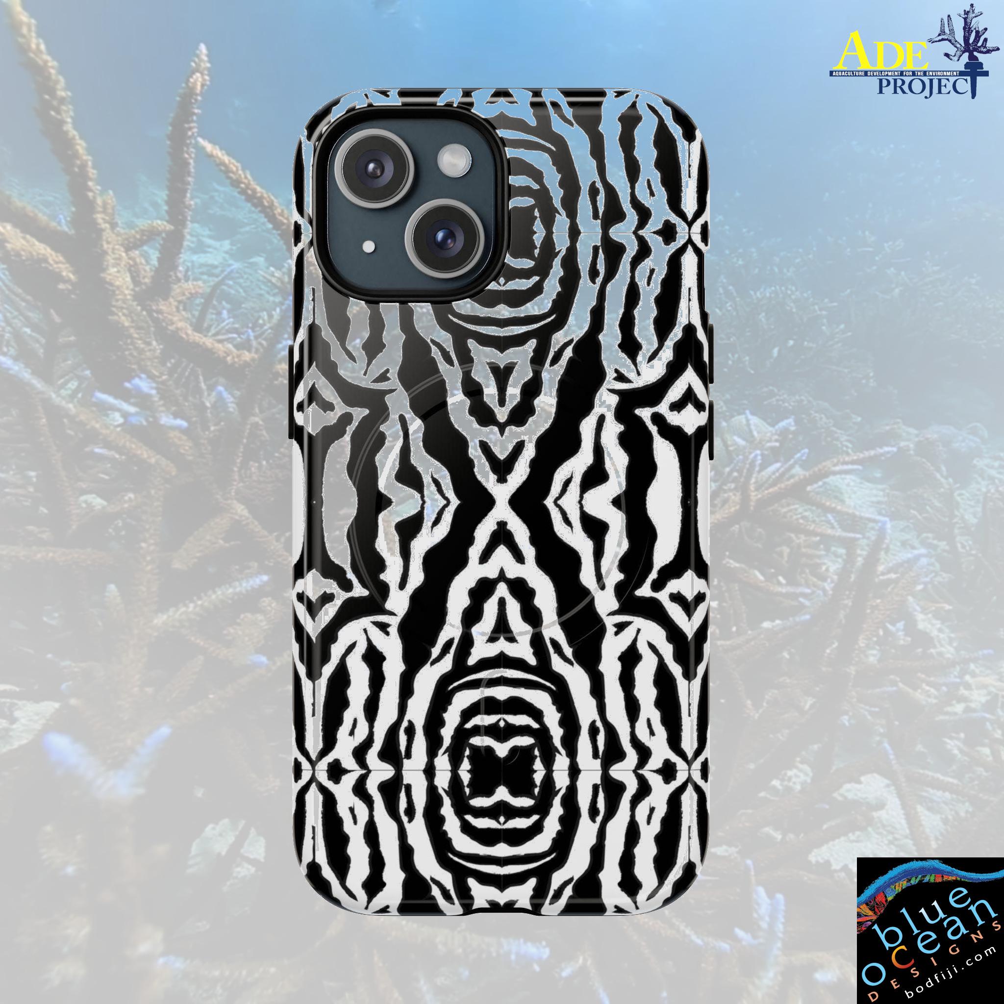 Zebra Confusion iPhone Magnetic Case - Walt Smith Fiji Ocean Art - Supports ADE Reef Restoration