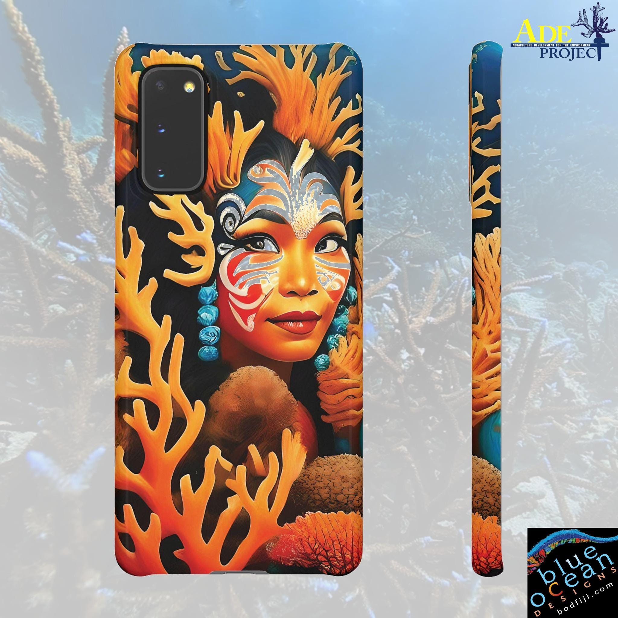 Aqua Beauty Android Snap Case - Walt Smith Fiji Ocean Art - Supports ADE Reef Restoration
