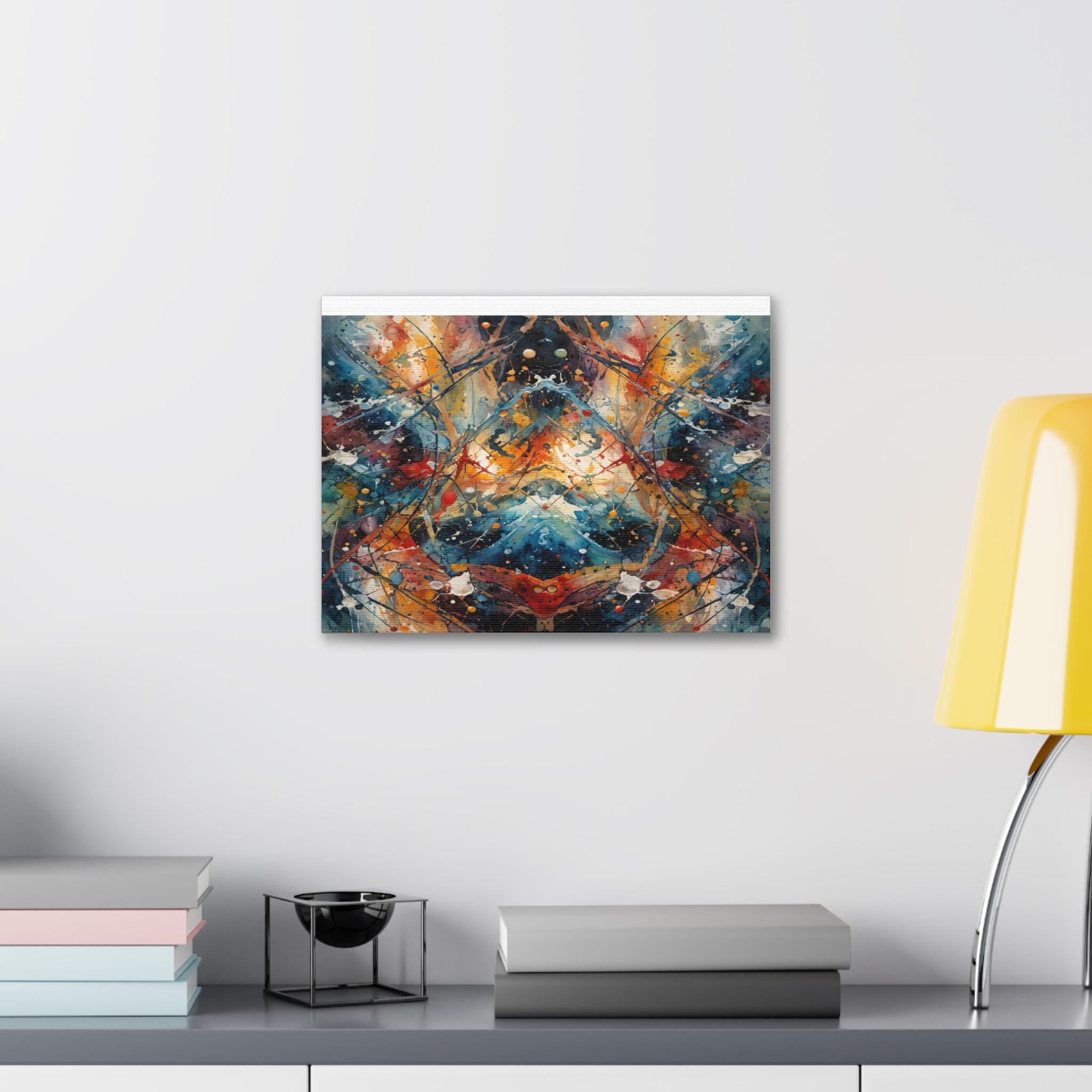 Red Scribe 3 - Canvas Wall Art