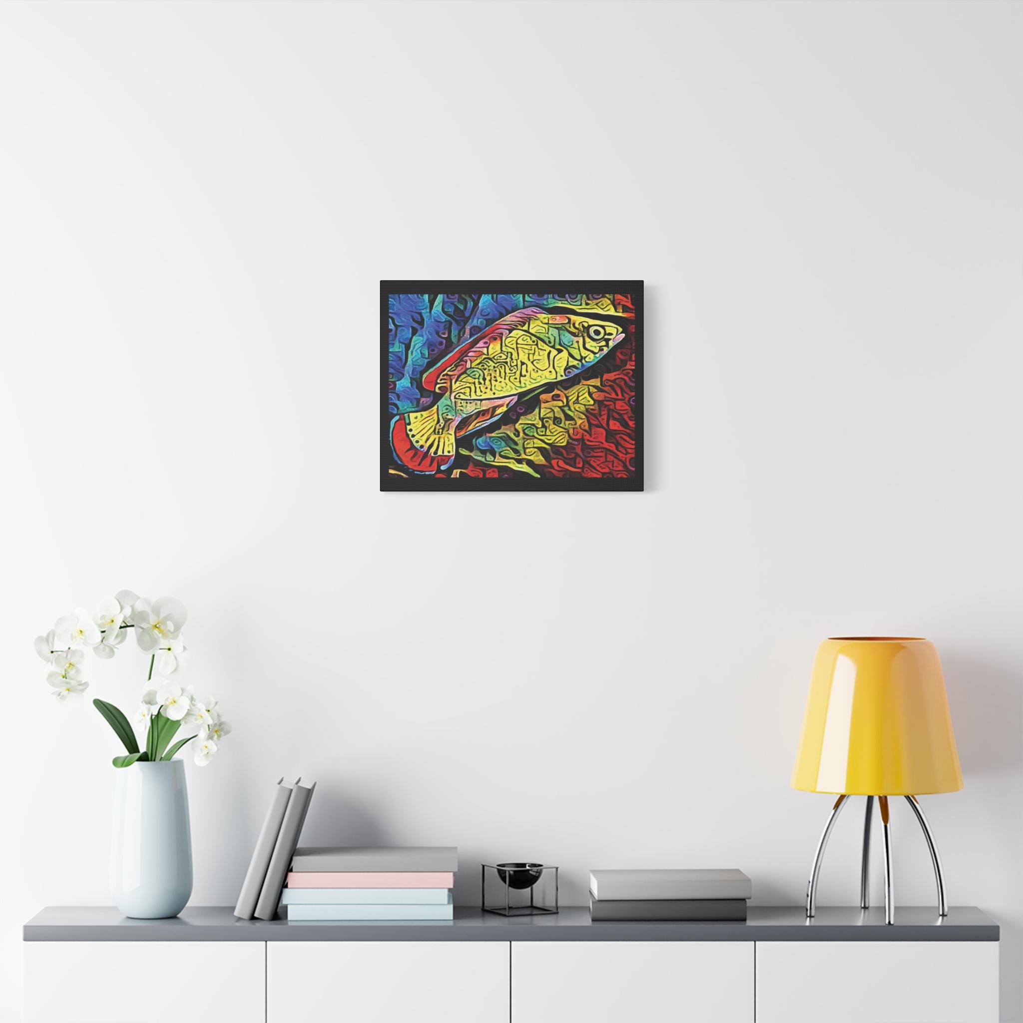 Red Margin Left Canvas Wall Art