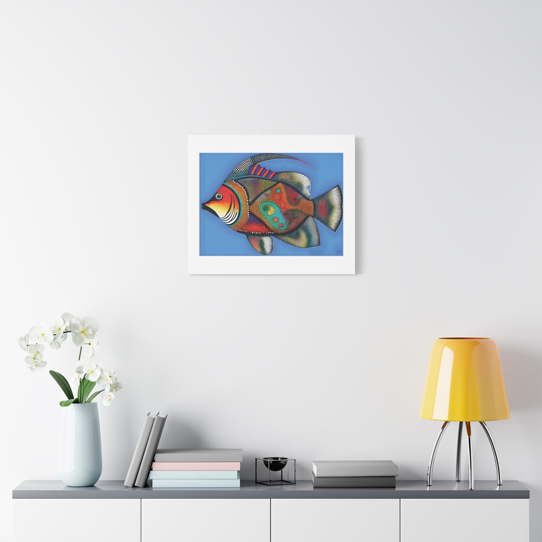 Fish on Blue - Canvas Wall Art