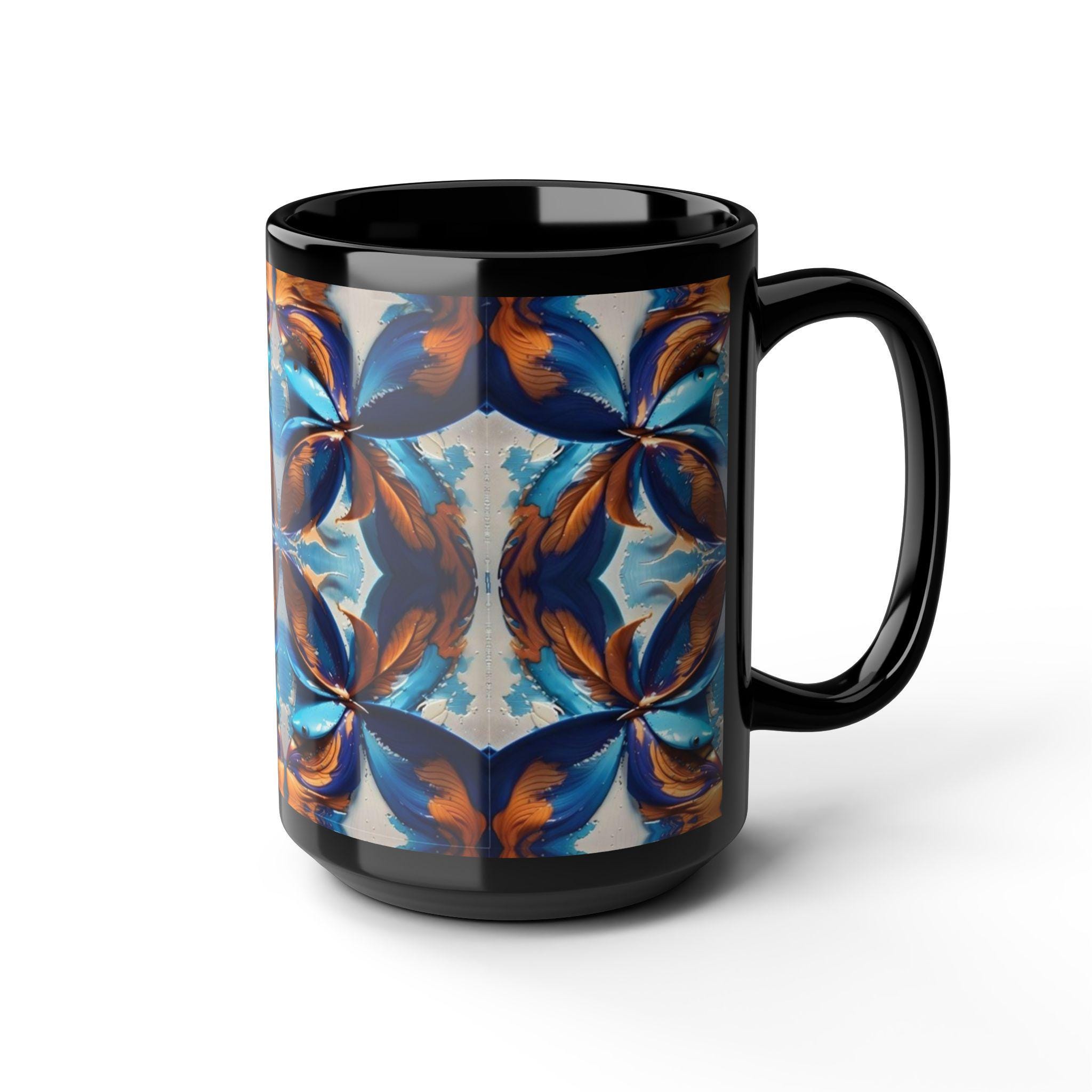 Blue Fan Quad - Coffee Mug
