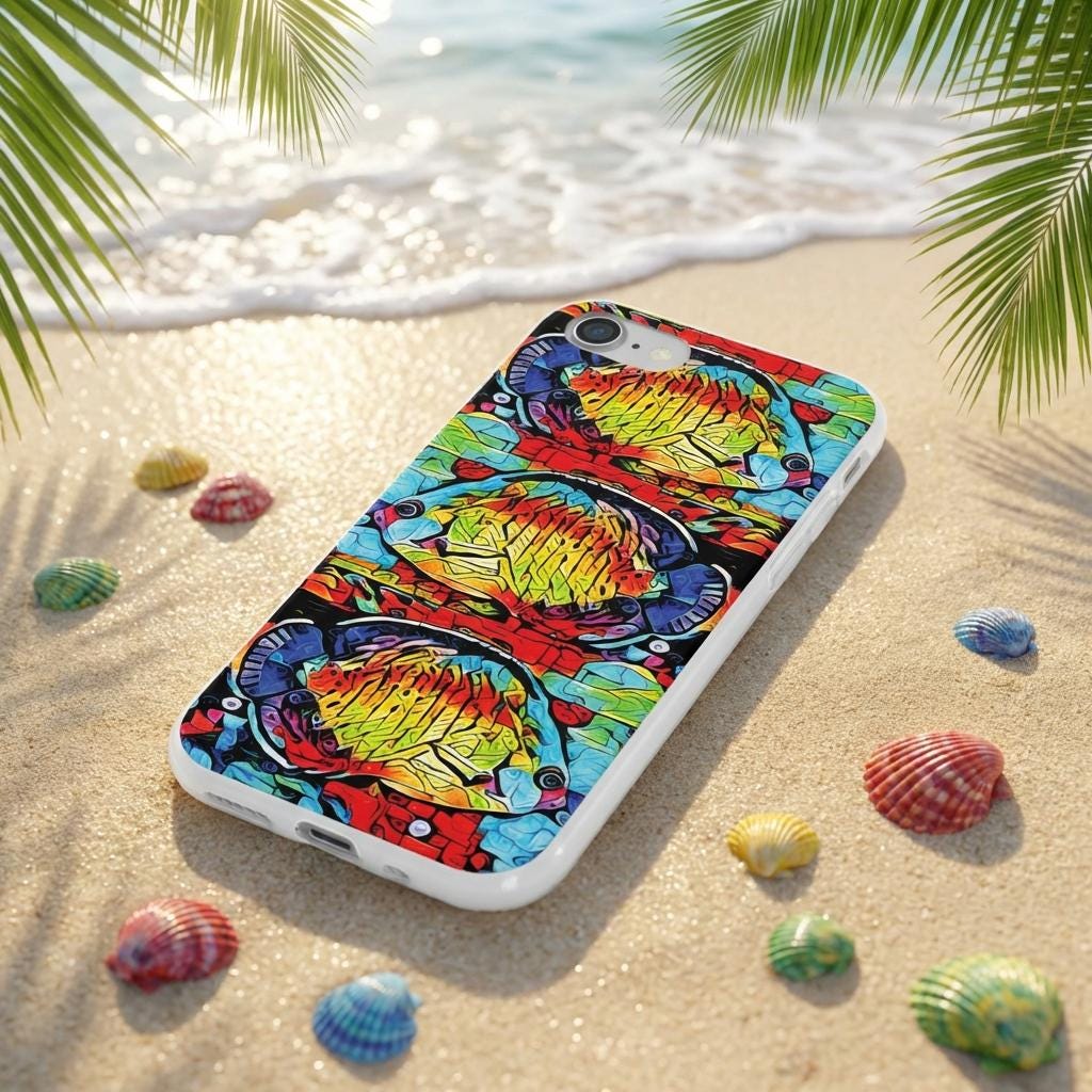 Coral Beauty iPhone Flexi Case - Walt Smith Fiji Ocean Art - Supports ADE Reef Restoration