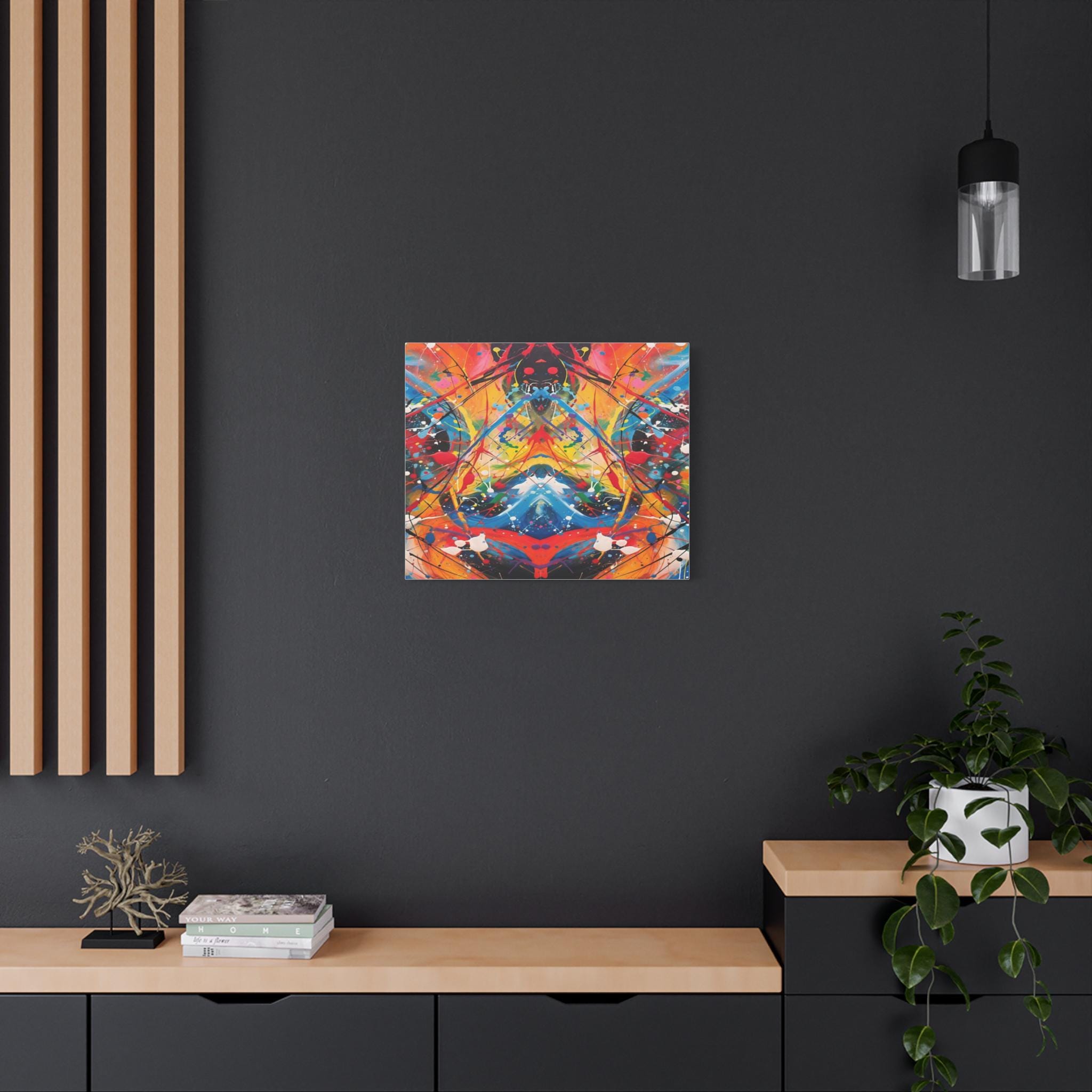Red Scribe 2 - Canvas Wall Art