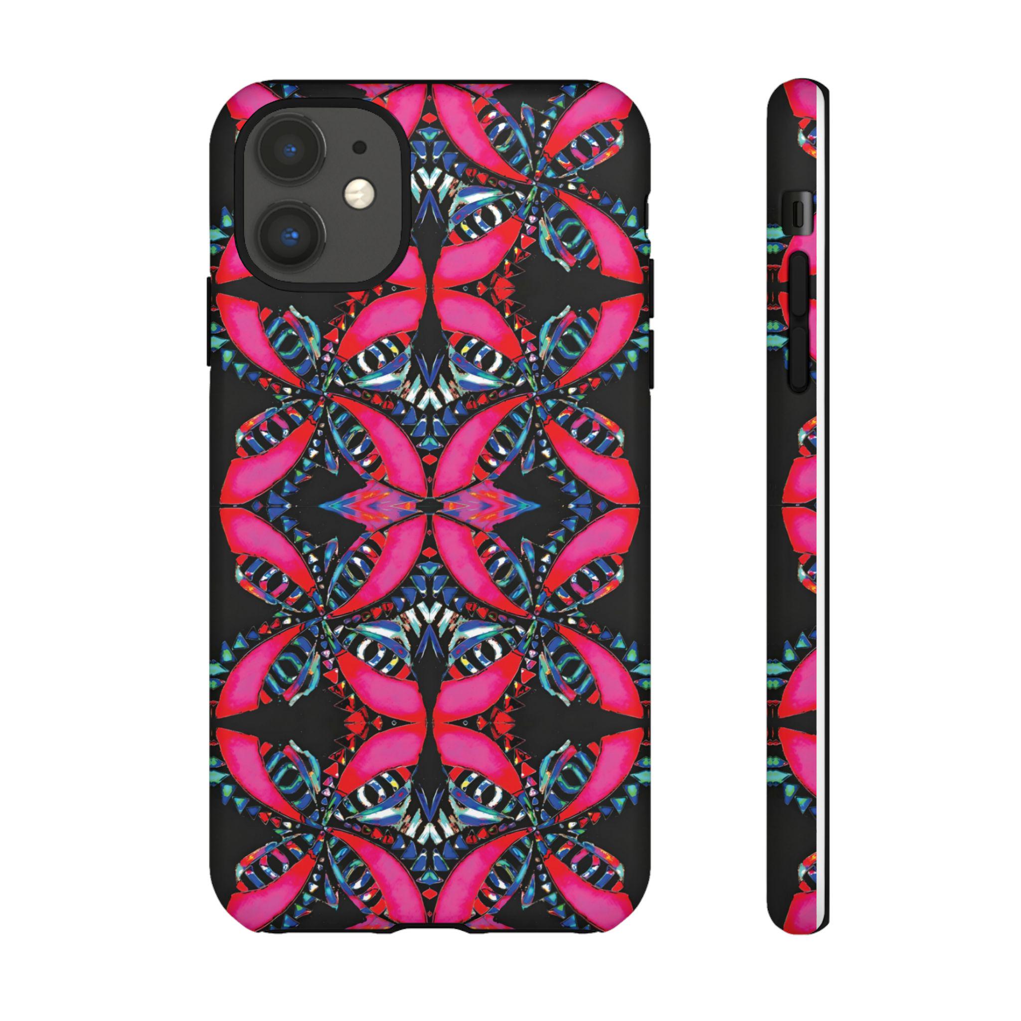 Pink on Black iPhone Tough Case - Walt Smith Fiji Ocean Art - Supports ADE Reef Restoration